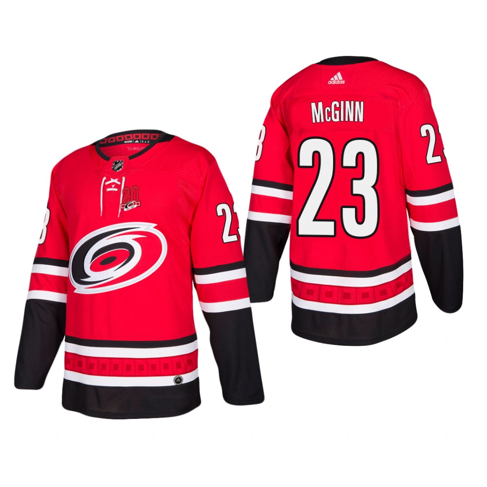 Men's Carolina Hurricanes Brock McGinn #23 Home Red Player Cheap Jersey