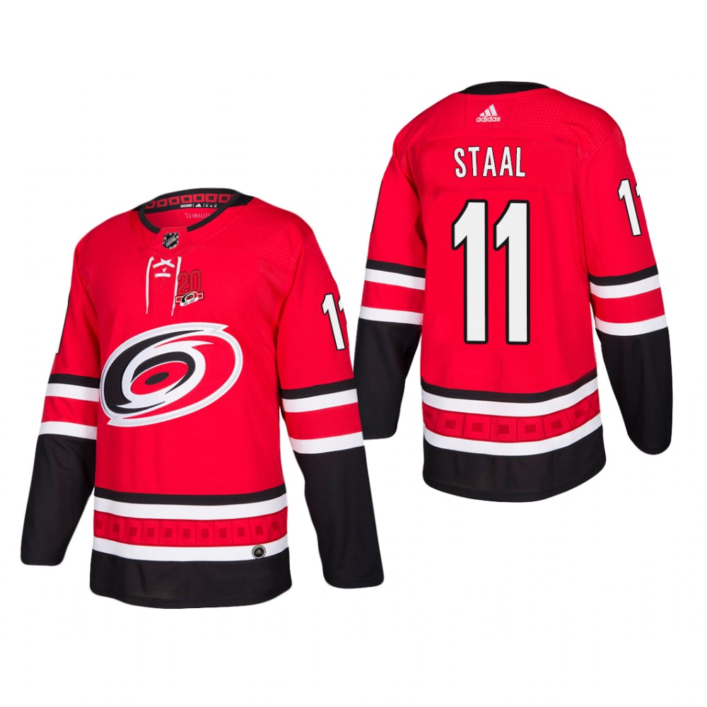 Men's Carolina Hurricanes Jordan Staal #11 Home Red Player Cheap Jersey