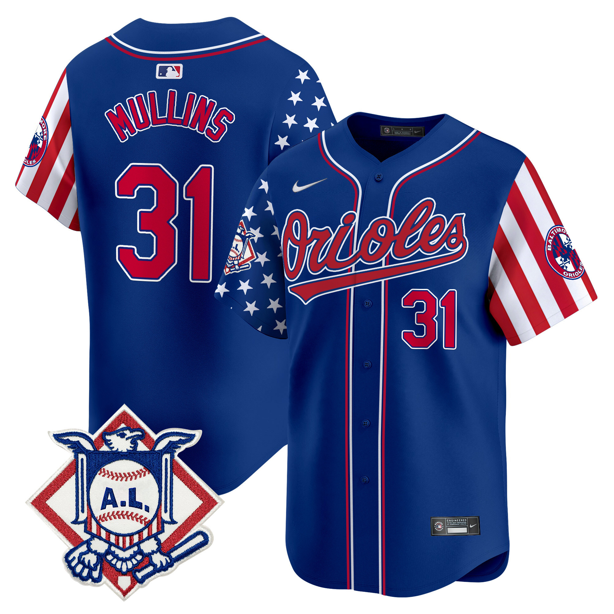 Men's Cedric Mullins Baltimore Orioles 2024 Fourth of July Vapor Premier Limited Royal Jersey - All Stitched
