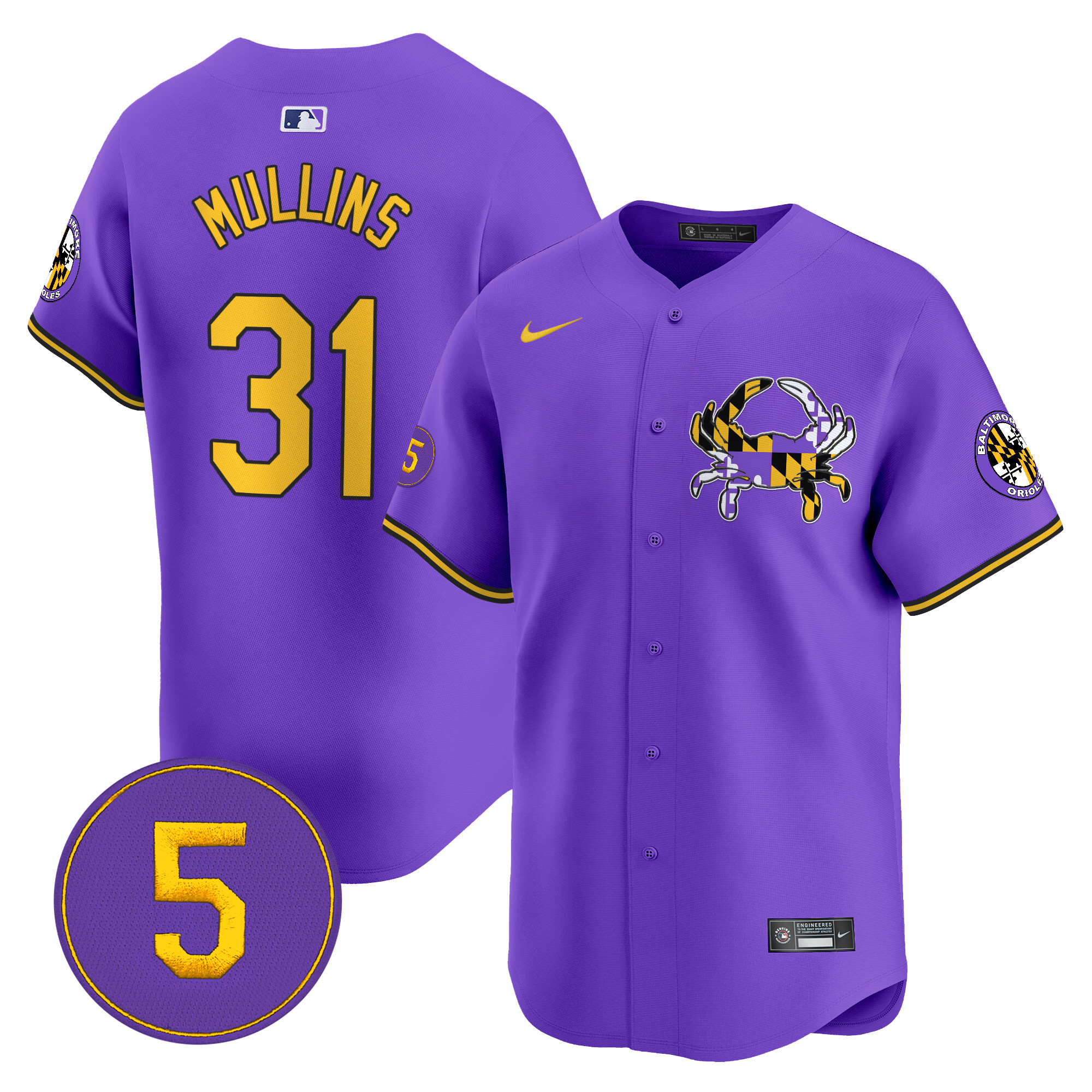 Men's Cedric Mullins Baltimore Orioles Purple Vapor Premier Limited Purple Jersey - All Stitched