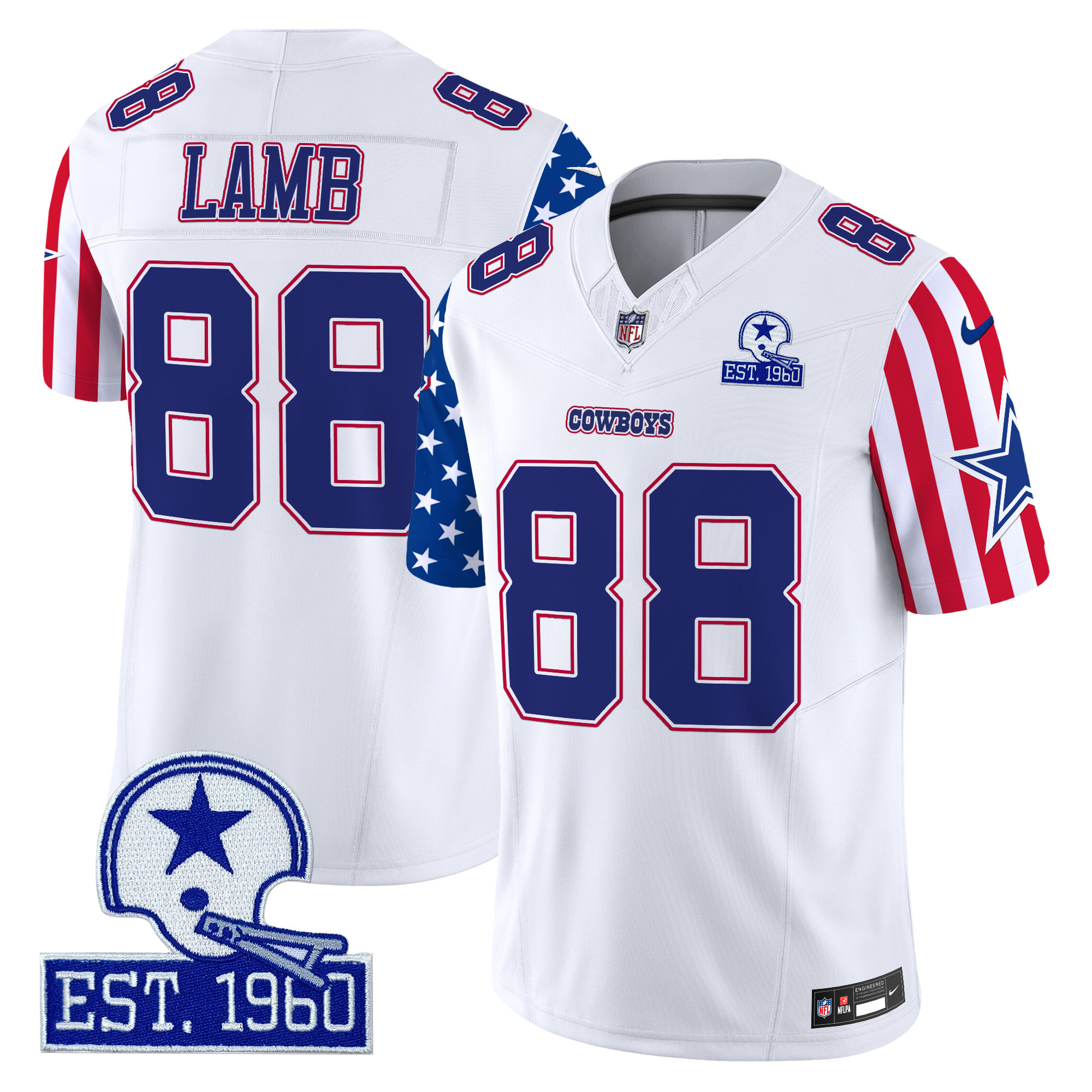 Men's CeeDee Lamb Dallas Cowboys American Style Vapor Limited White Jersey - All Stitched
