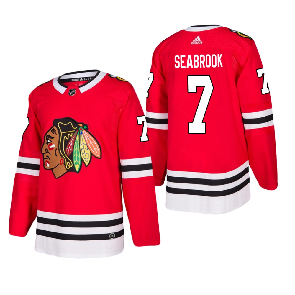 Men's Chicago Blackhawks Brent Seabrook #7 Home Red Player Cheap Jersey