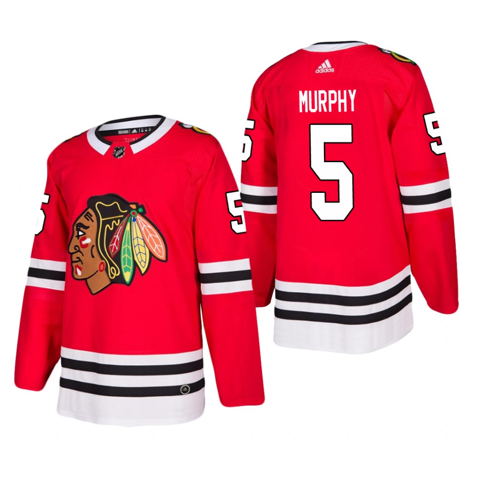 Men's Chicago Blackhawks Connor Murphy #5 Home Red Player Cheap Jersey