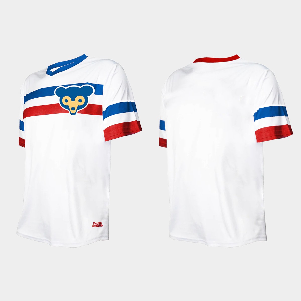 Men's Chicago Cubs Cooperstown Collection V-Neck Jersey - White