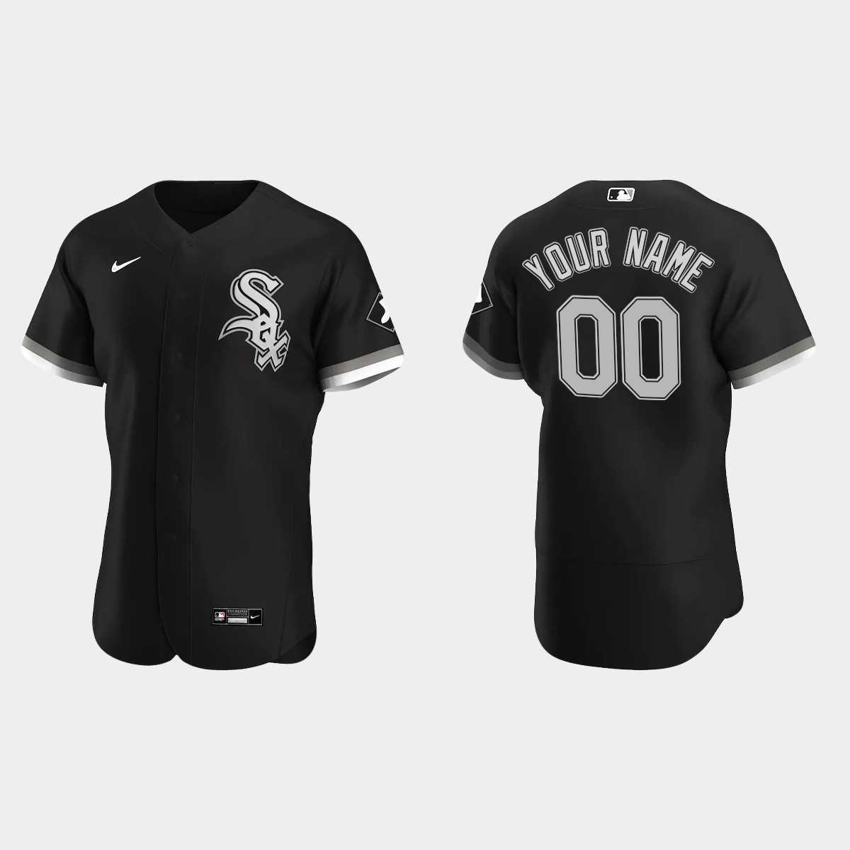 Men's Chicago White Sox Black 2020 Alternate Custom Jersey