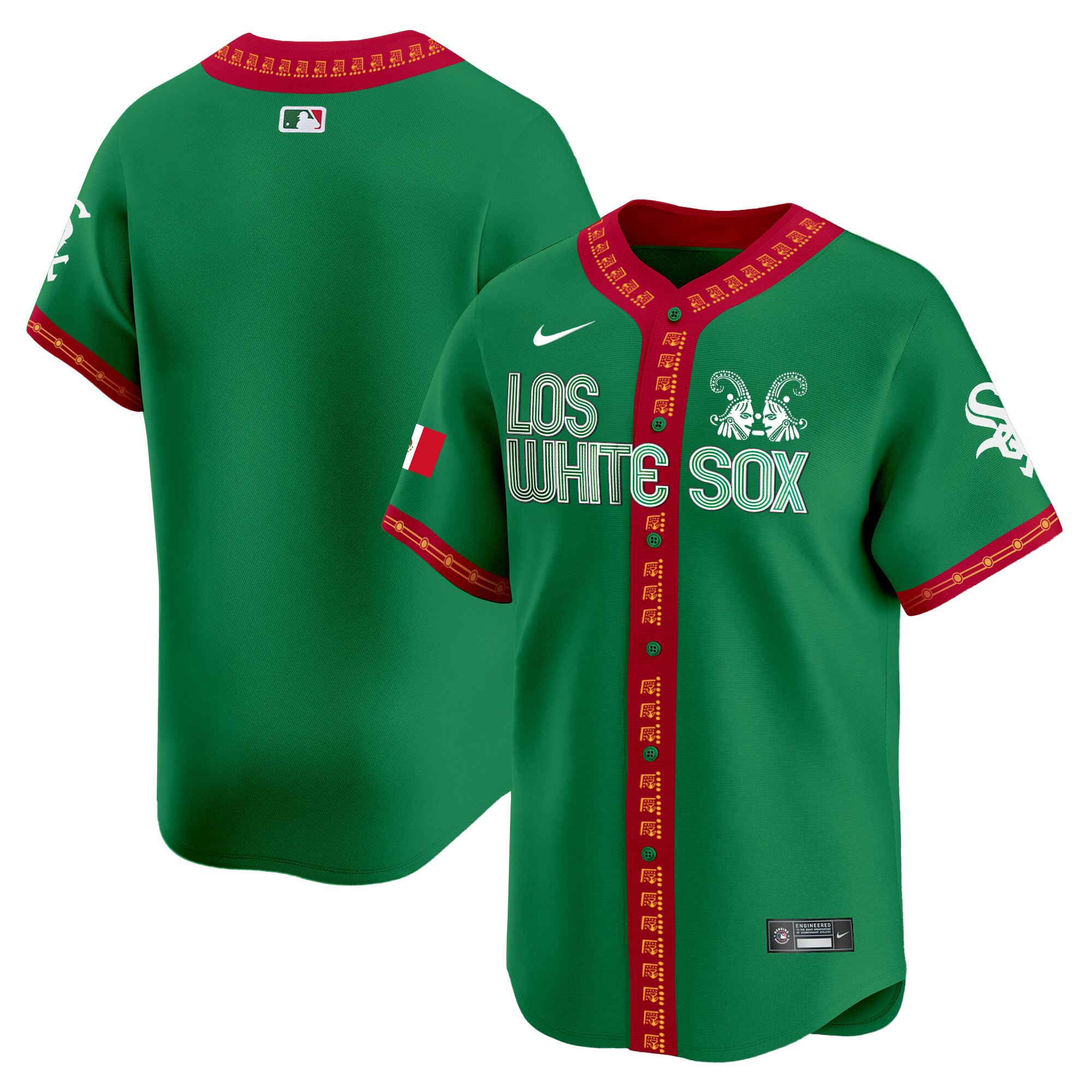 Men's Chicago White Sox Mexico Vapor Premier Limited Green Blank  Jersey - All Stitched