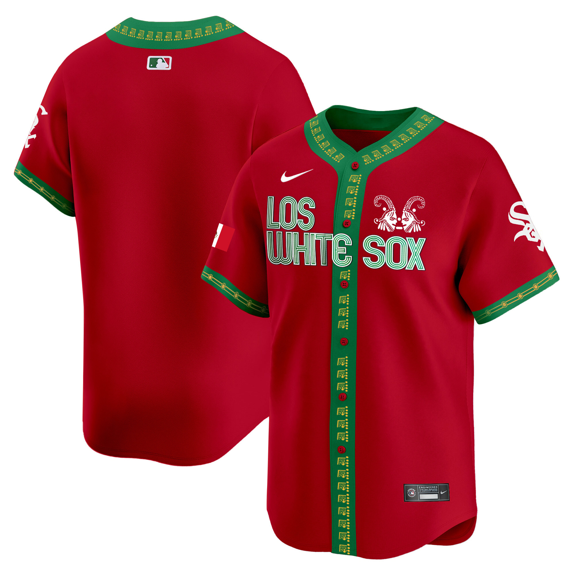 Men's Chicago White Sox Mexico Vapor Premier Limited Red Blank  Jersey - All Stitched