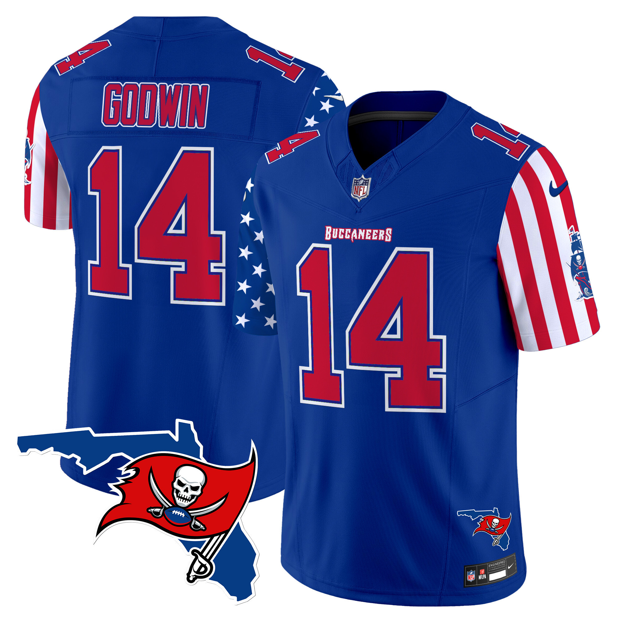 Men's Chris Godwin Tampa Bay Buccaneers American Style Vapor Limited Royal Jersey - All Stitched