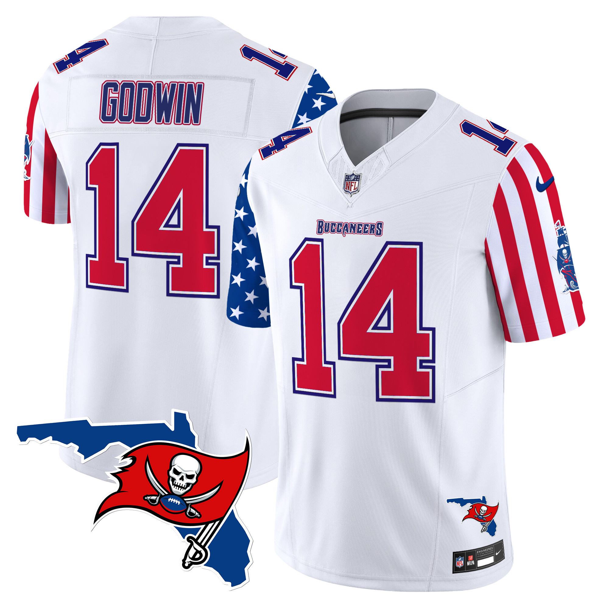 Men's Chris Godwin Tampa Bay Buccaneers American Style Vapor Limited White Jersey - All Stitched