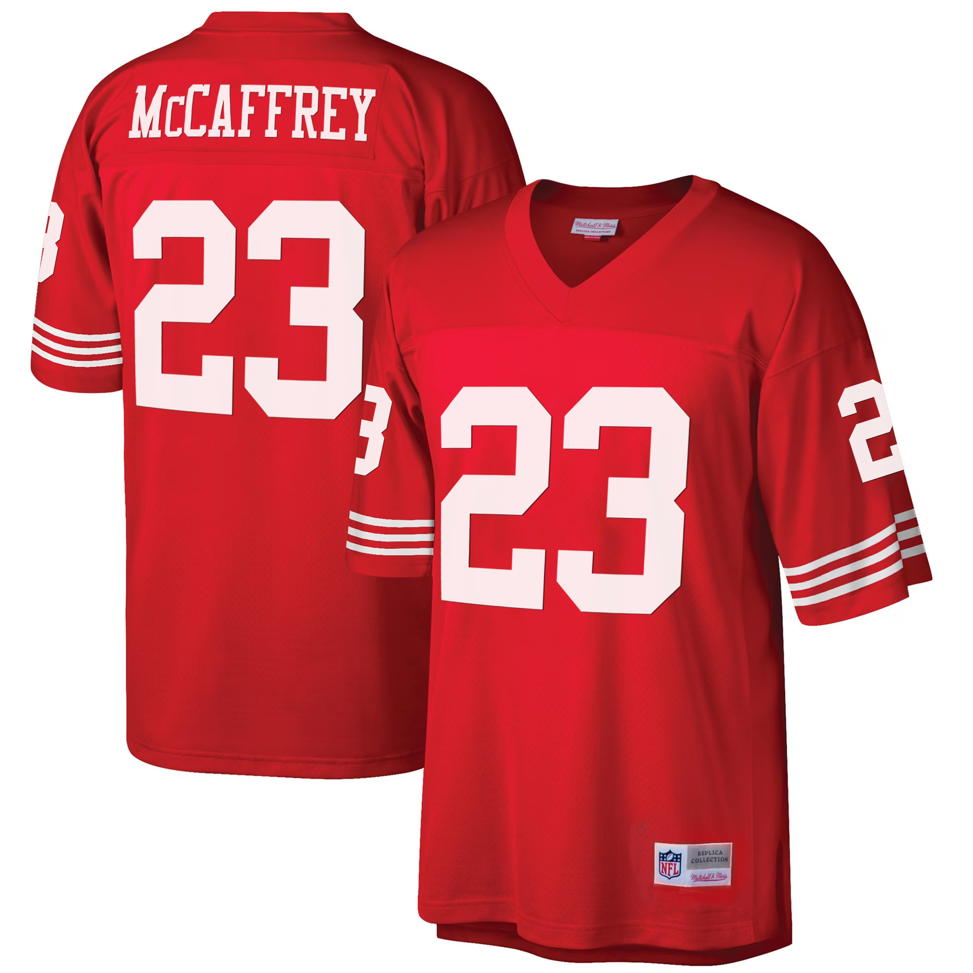 Men's Christian McCaffrey San Francisco 49ers 1990 Big & Tall Red Jersey - All Stitched