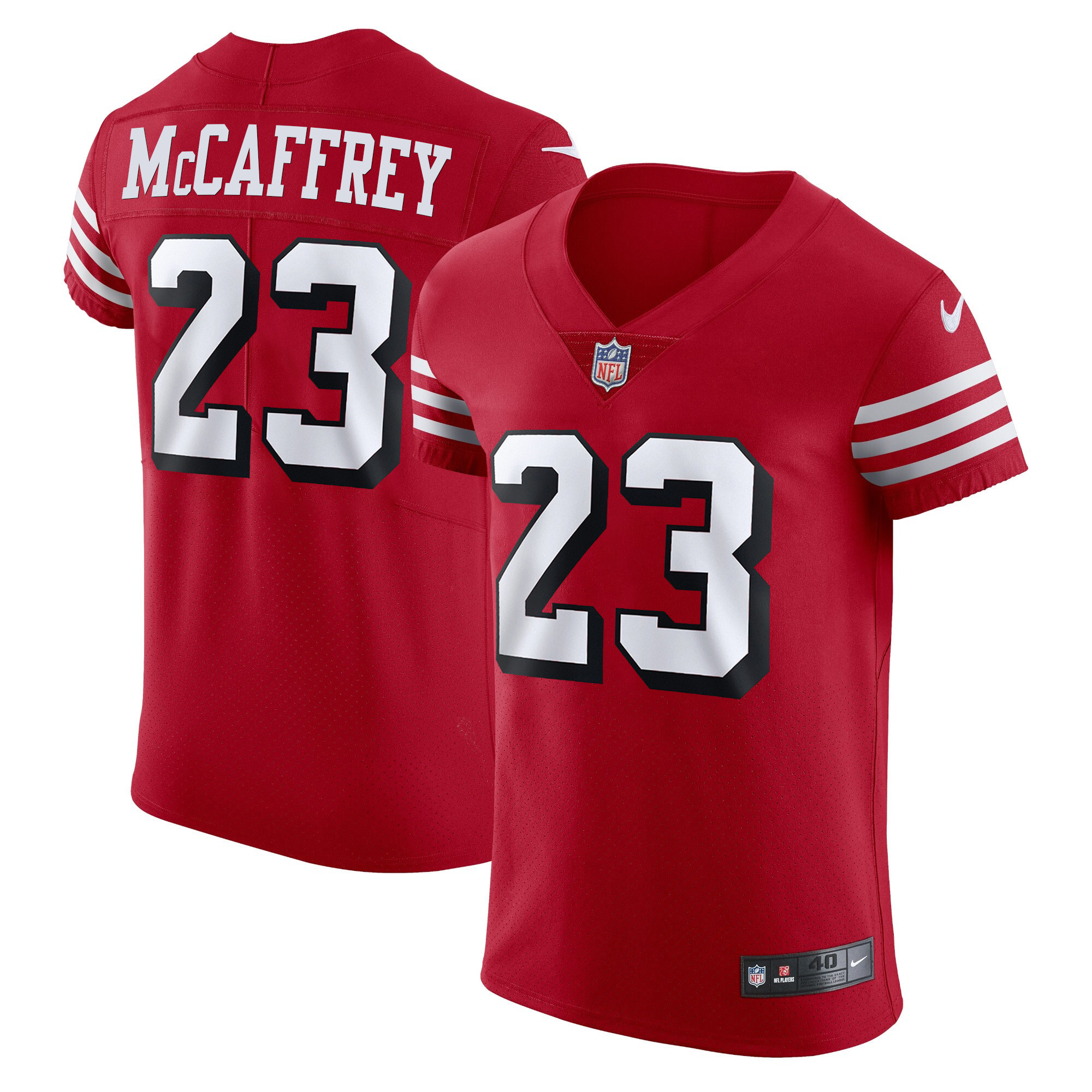 Men's Christian McCaffrey San Francisco 49ers Vapor Elite Red Jersey - All Stitched