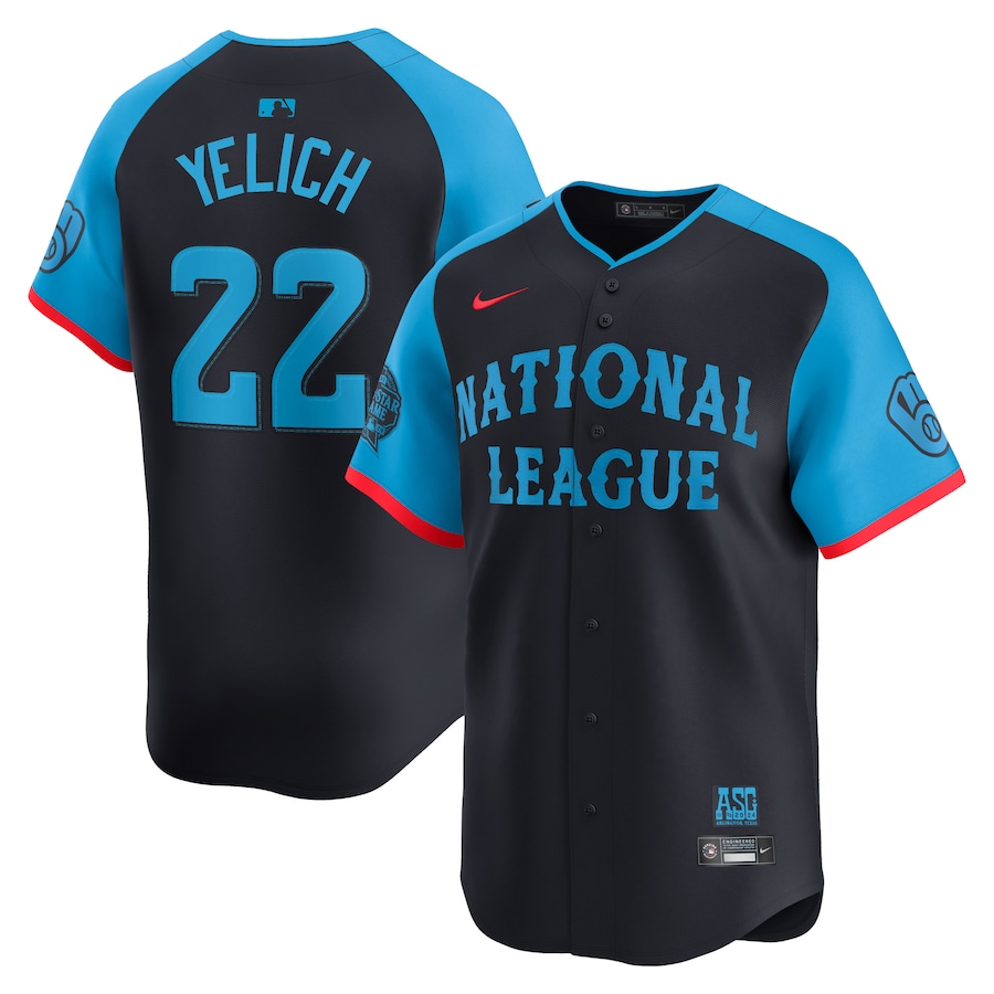 Men's Christian Yelich National League 2024 All-Star Game Limited Jersey - Navy