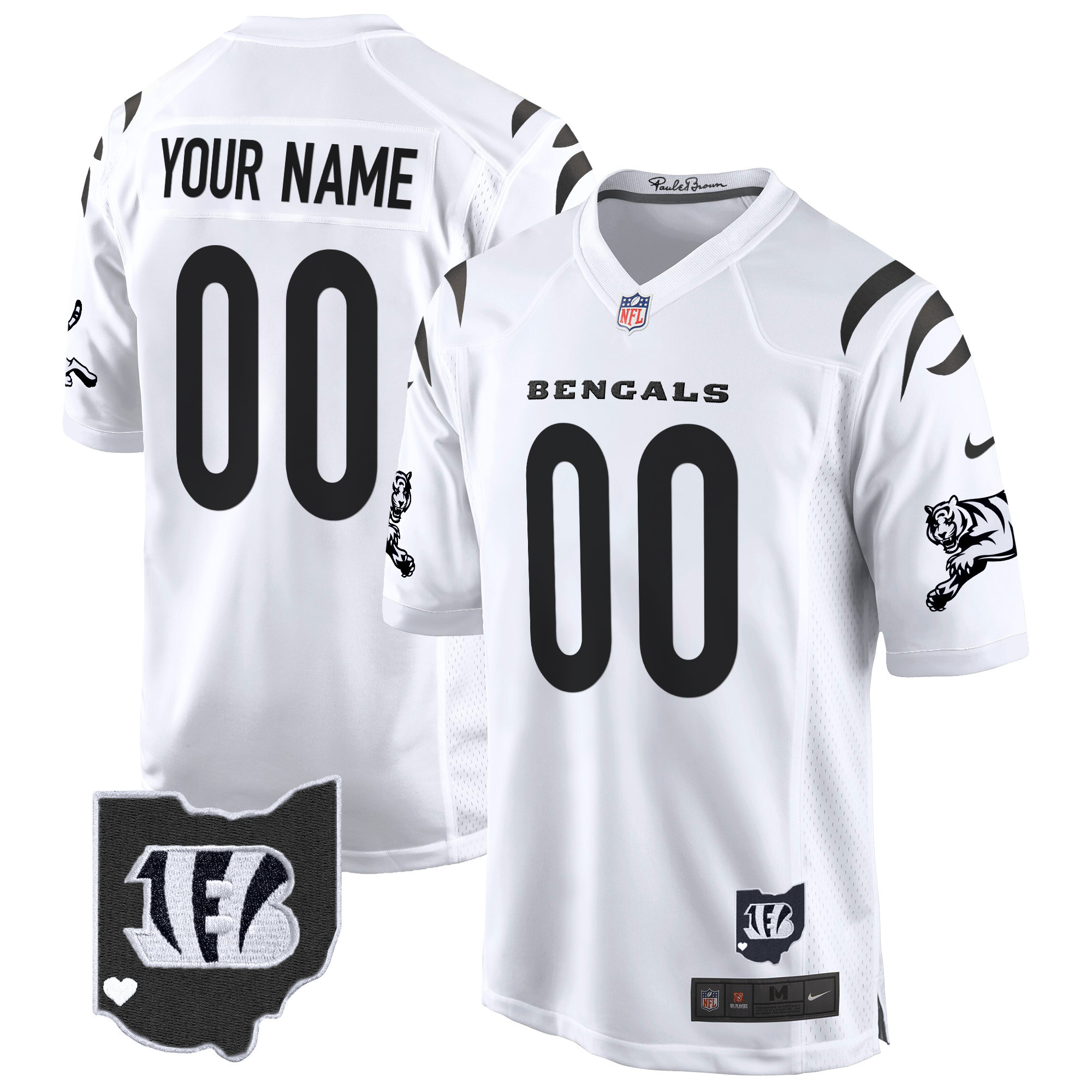 Men's Cincinnati Bengals 2024 Game Custom White Limited Jersey - All Stitched