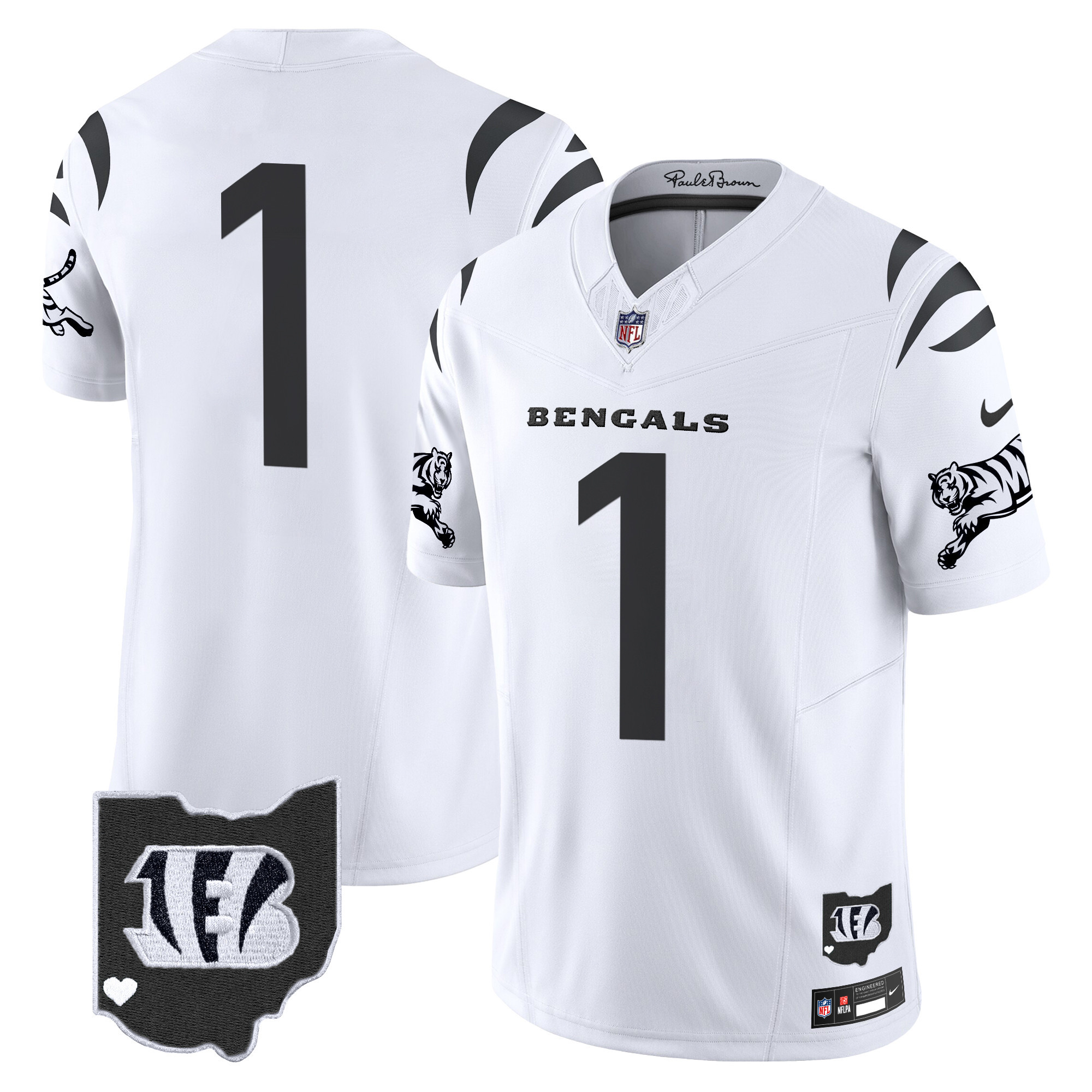 Men's Cincinnati Bengals 2024 Vapor Limited  White Limited Jersey - All Stitched