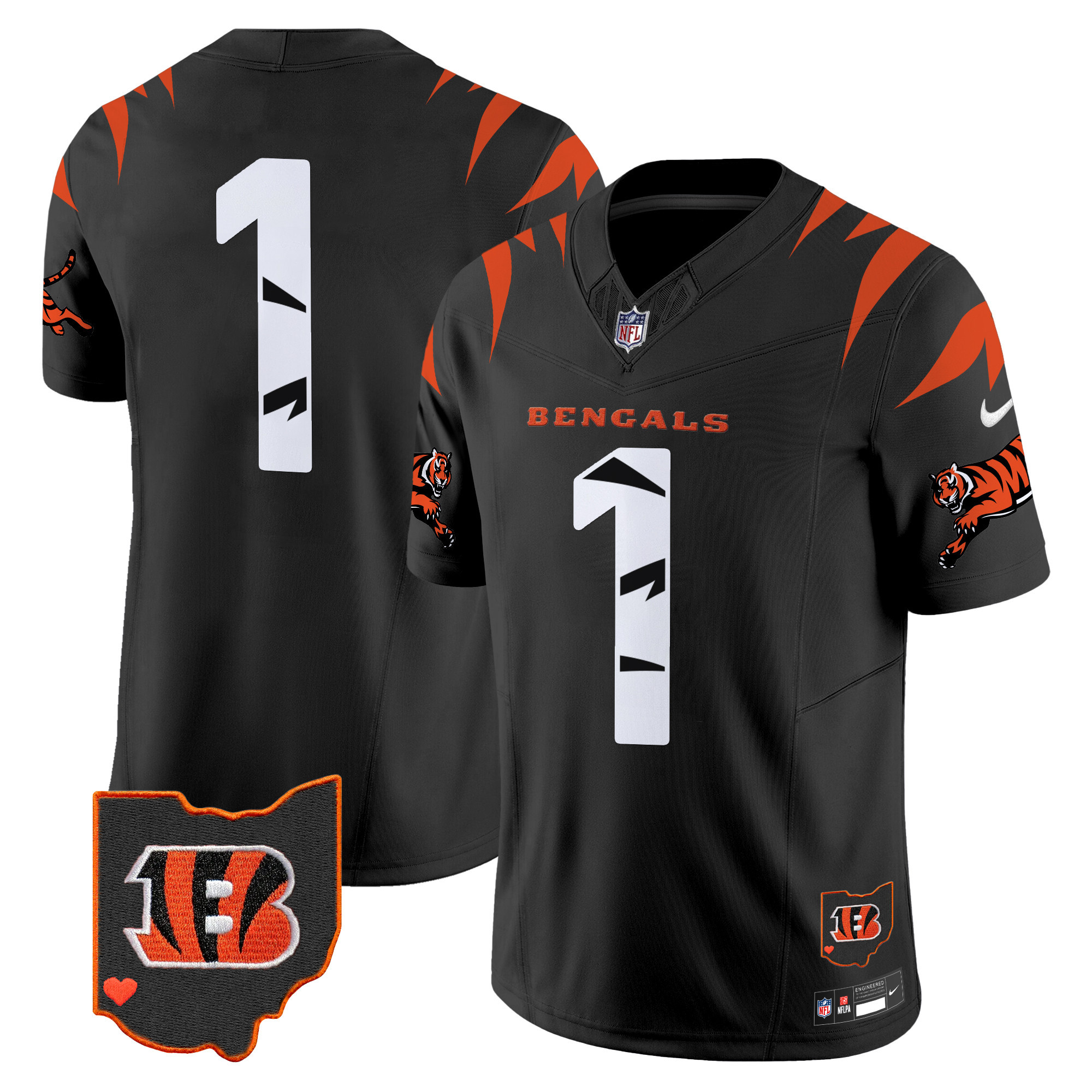 Men's Cincinnati Bengals Special Vapor Limited  Black Jersey - All Stitched