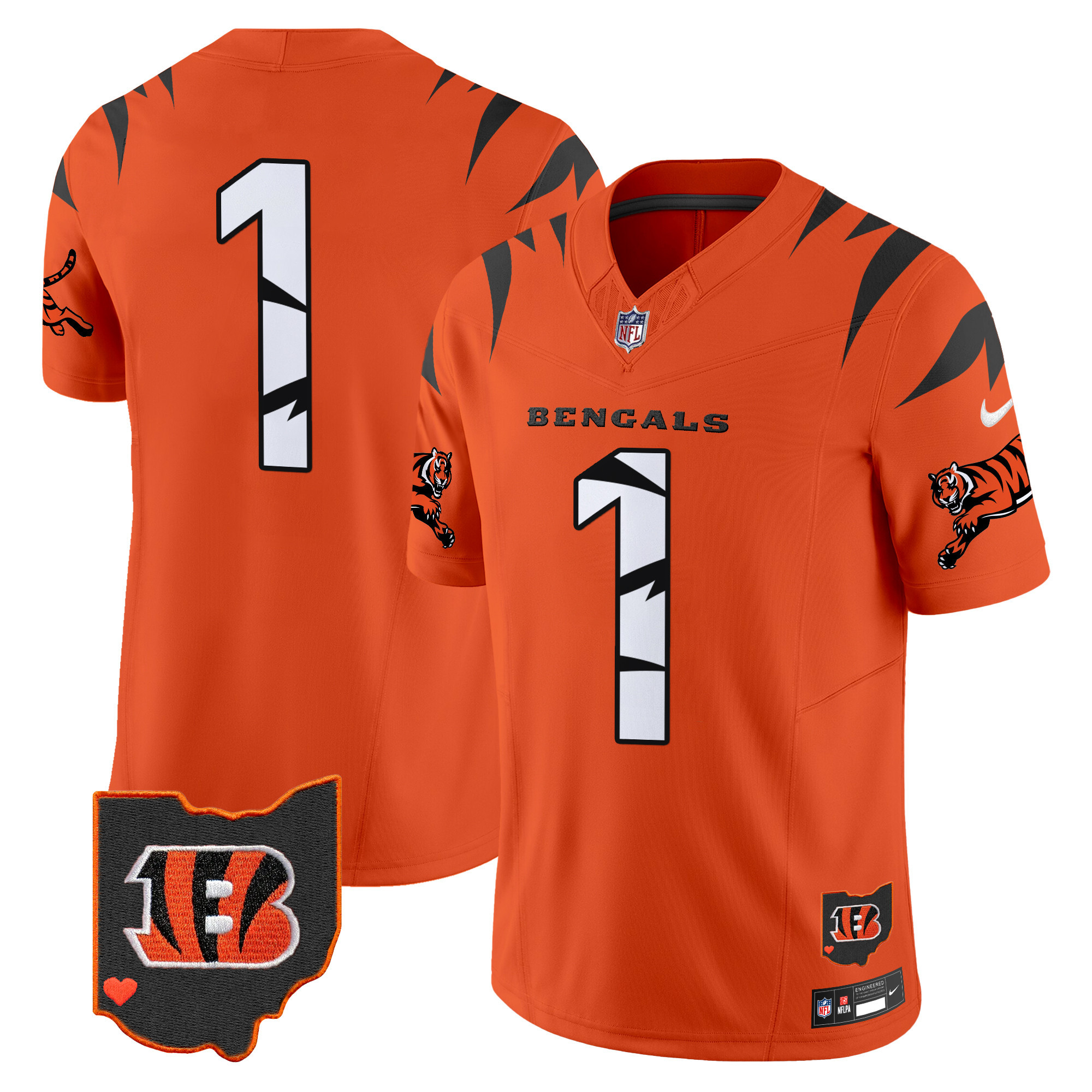 Men's Cincinnati Bengals Special Vapor Limited  Orange Jersey - All Stitched