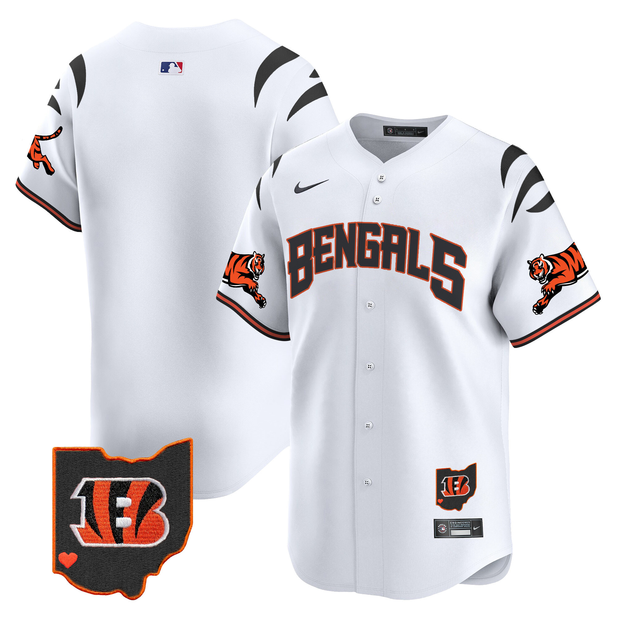 Men's Cincinnati Bengals Vapor Premier Limited  White Jersey - All Stitched