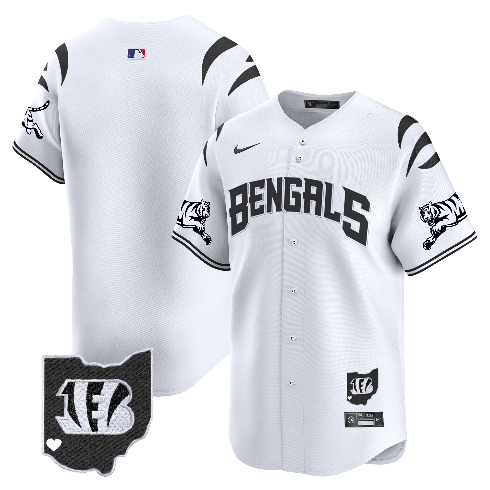 Men's Cincinnati Bengals Vapor Premier Limited  White Limited Jersey - All Stitched