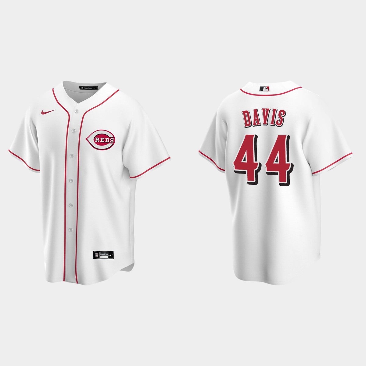 Men's Cincinnati Reds Eric Davis White Retired Player Jersey