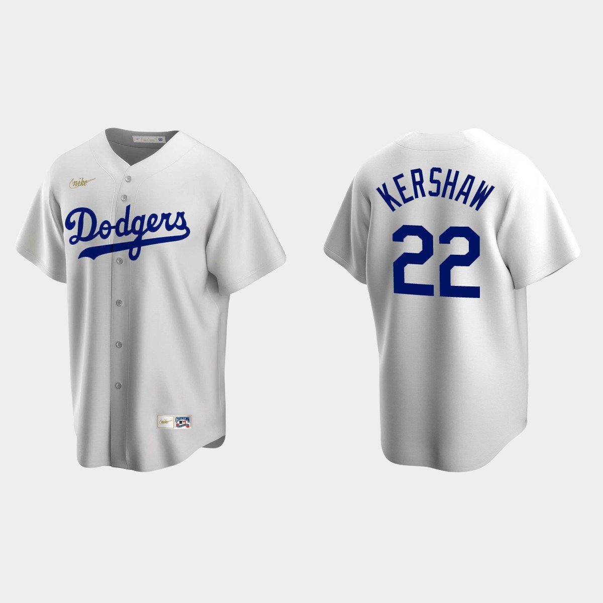 Men's Clayton Kershaw Los Angeles Dodgers Cooperstown Collection Home Jersey - White