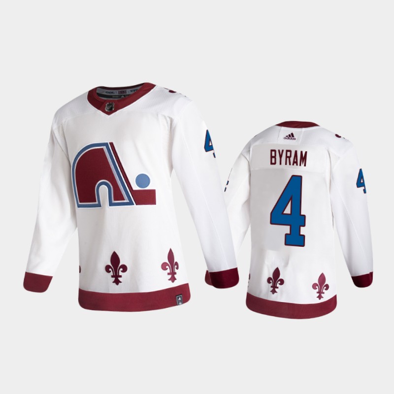 Men's Colorado Avalanche Bowen Byram #4 Reverse Retro 2020-21 White Jersey