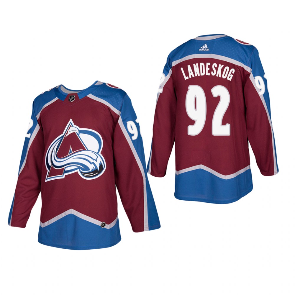 Men's Colorado Avalanche Gabriel Landeskog #92 Home Burgundy Player Cheap Jersey