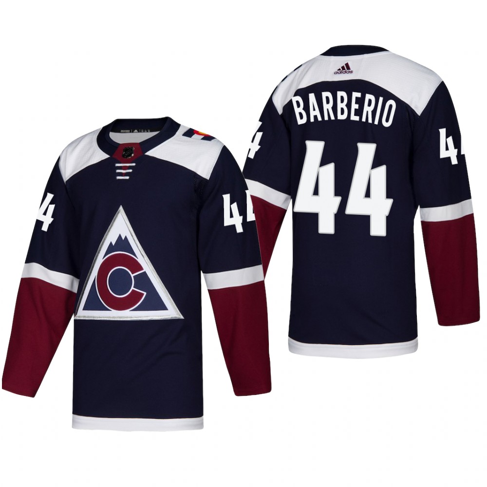 Men's Colorado Avalanche Mark Barberio #44 2018-19 Alternate Reasonable Heritage Jersey - Navy