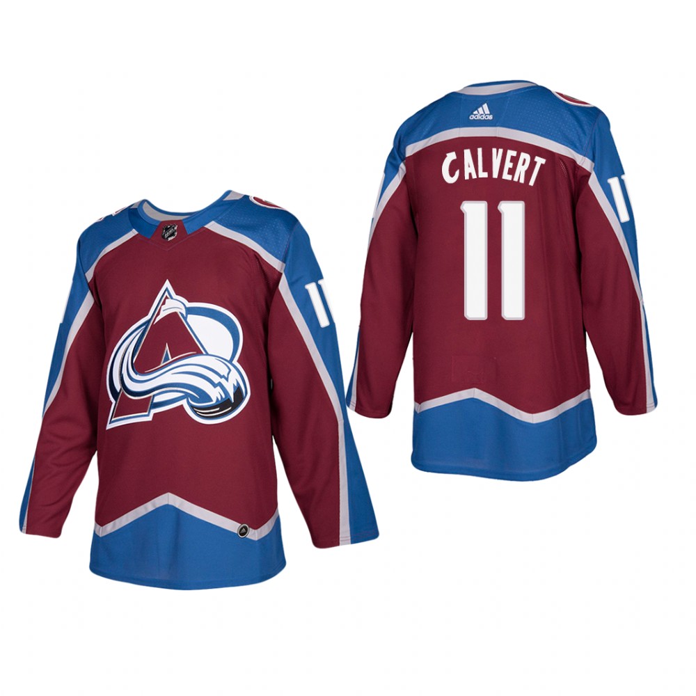 Men's Colorado Avalanche Matt Calvert #11 Home Burgundy Player Cheap Jersey
