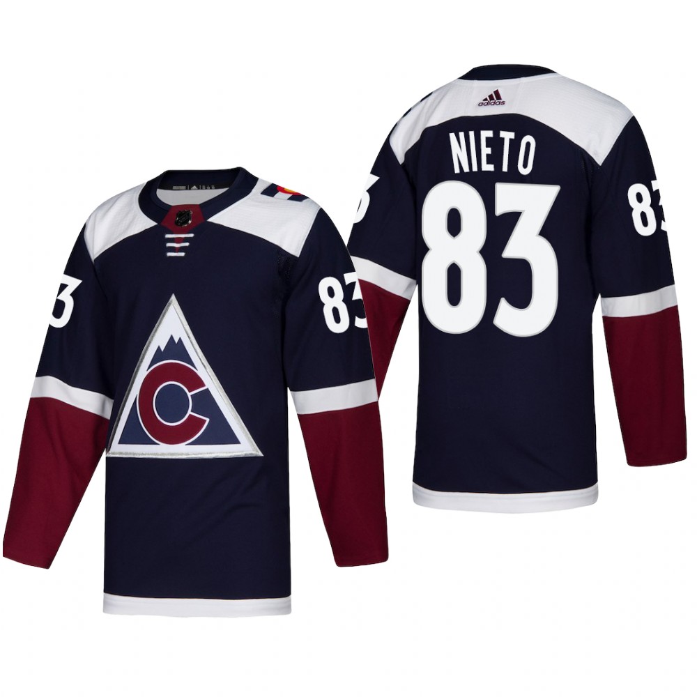 Men's Colorado Avalanche Matt Nieto #83 2018-19 Alternate Reasonable Jersey - Navy
