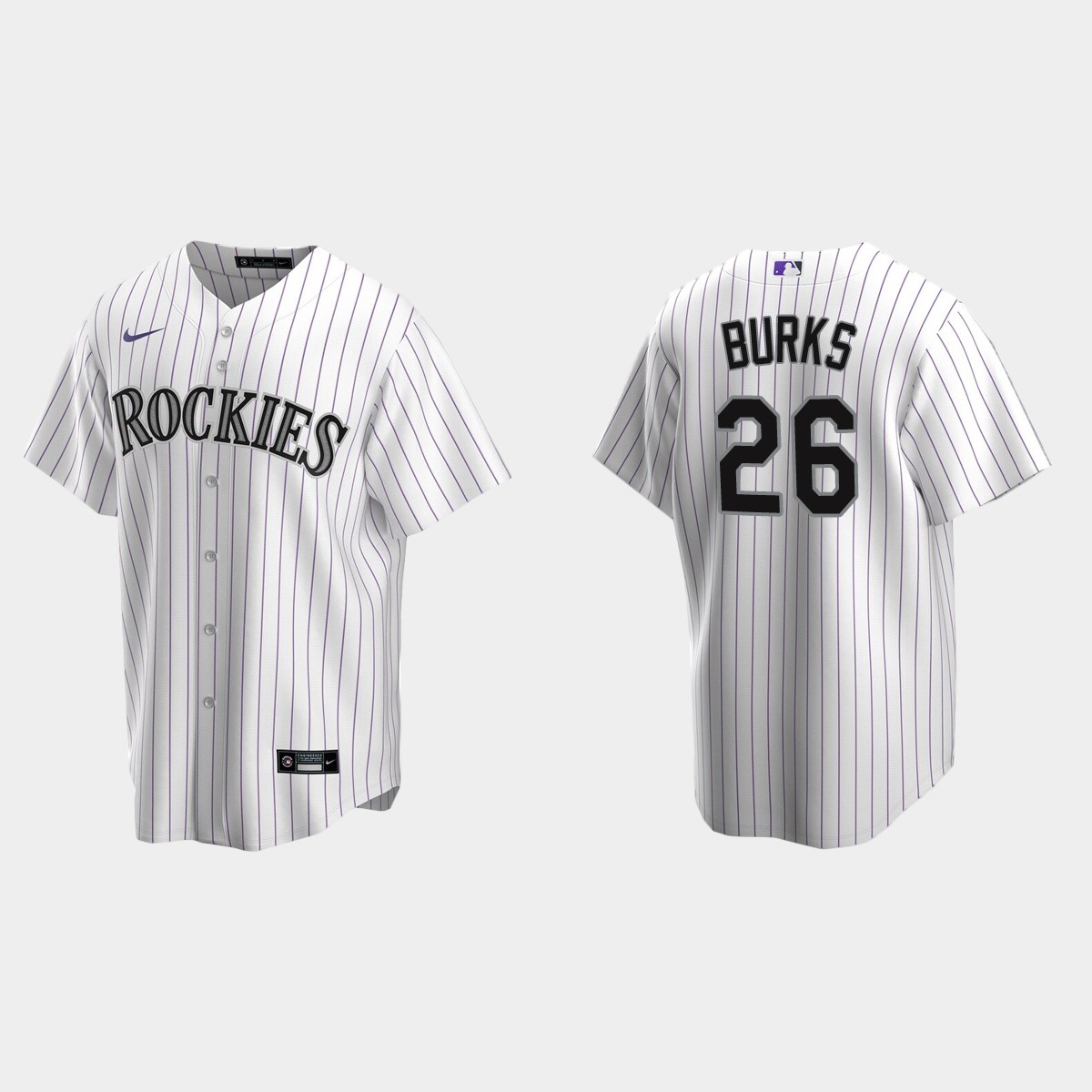 Men's Colorado Rockies Ellis Burks White Retired Player Jersey