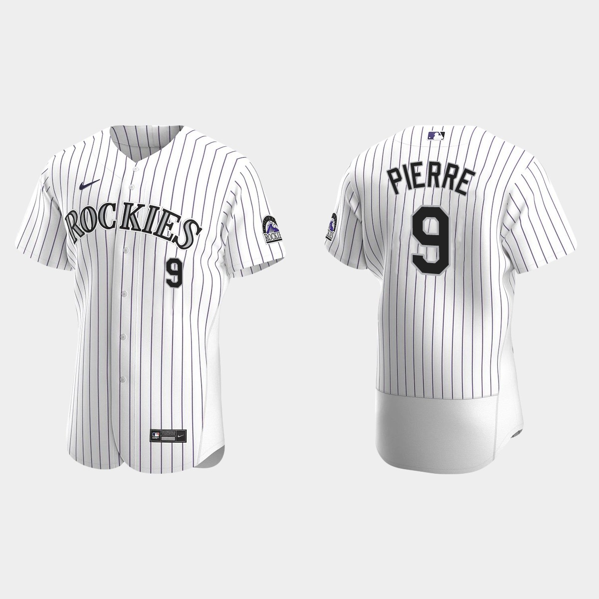 Men's Colorado Rockies Juan Pierre White Purple Retired Player Jersey