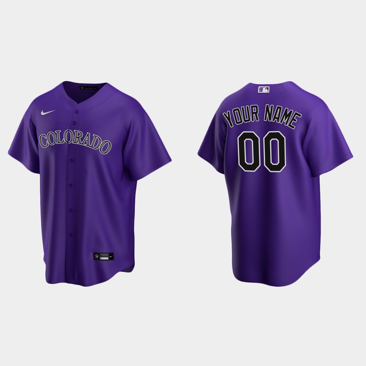 Men's Colorado Rockies Purple Alternate Custom Jersey