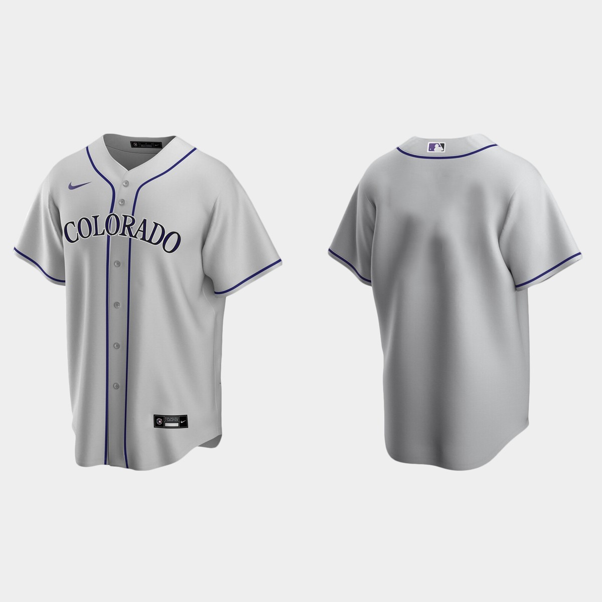 Men's Colorado Rockies Road Jersey - Gray
