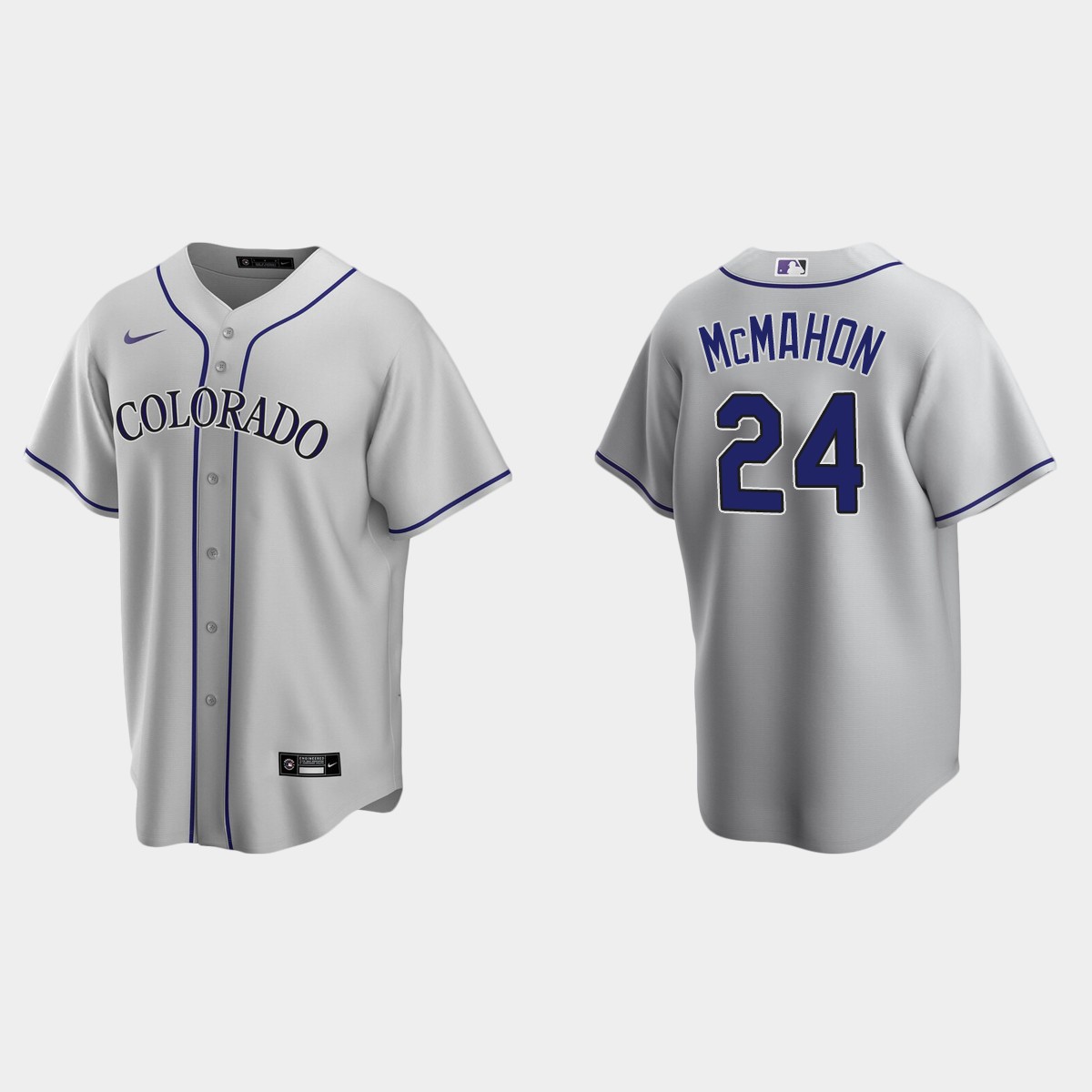 Men's Colorado Rockies Ryan McMahon Road Jersey - Gray