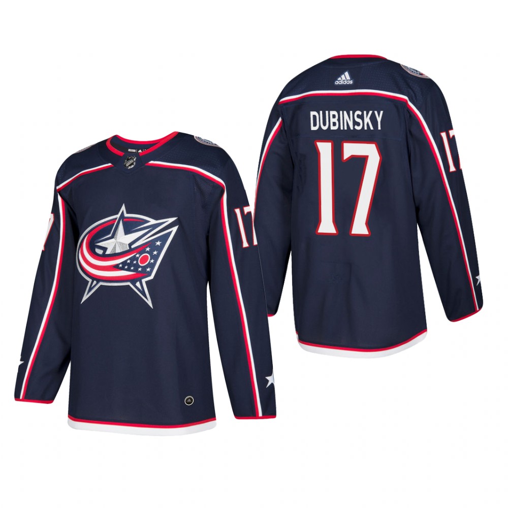 Men's Columbus Blue Jackets Brandon Dubinsky #17 Home Navy Player Cheap Jersey