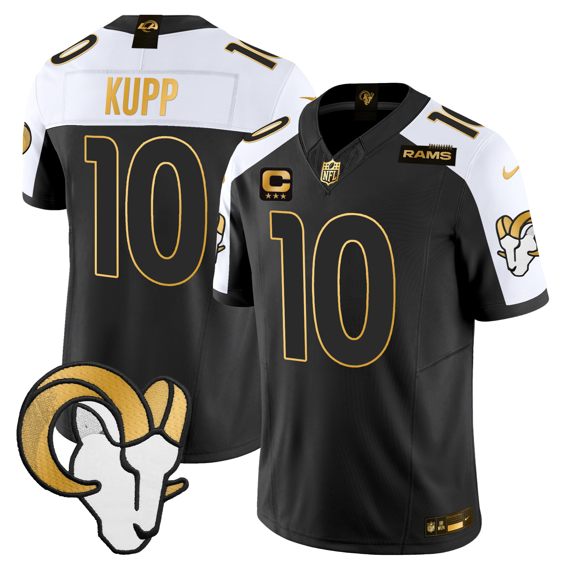 Men's Cooper Kupp Los Angeles Rams 2024 Gold Vapor Limited Alternate Jersey - All Stitched