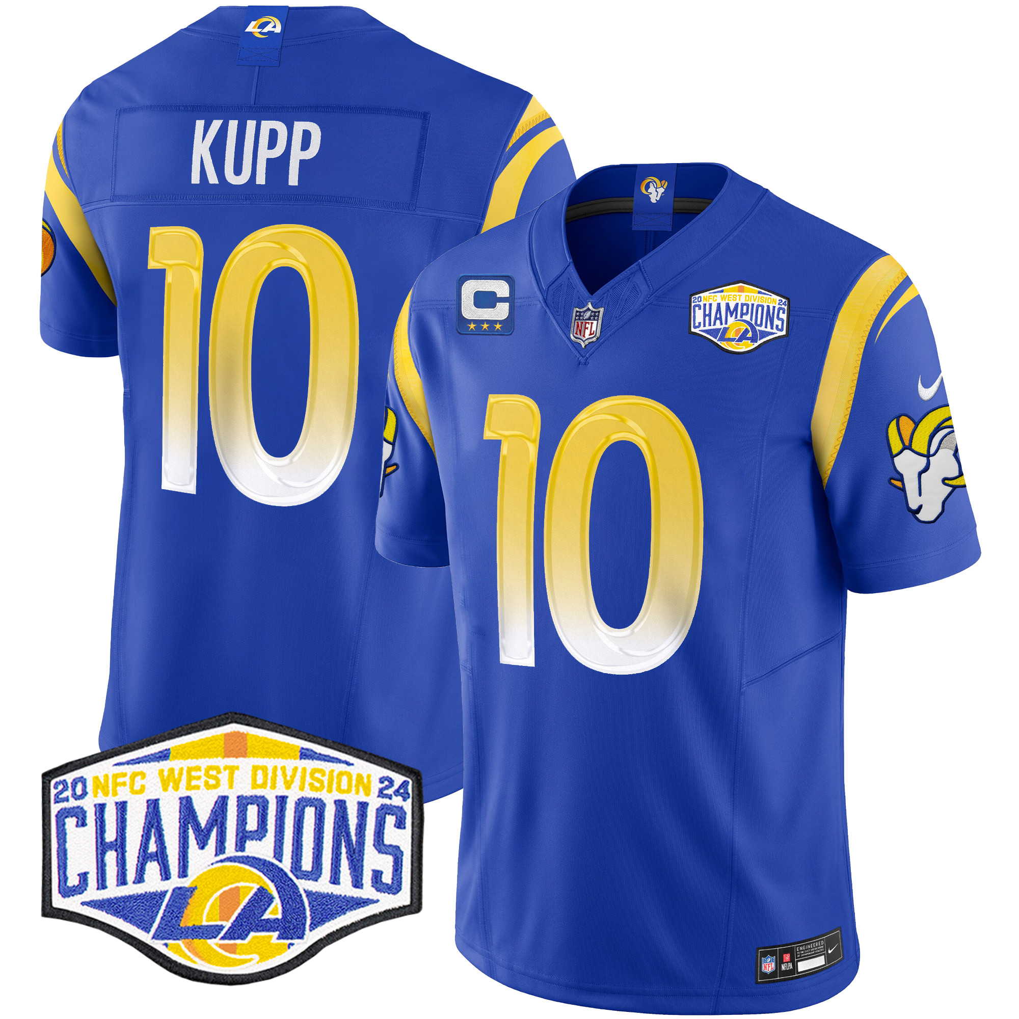 Men's Cooper Kupp Los Angeles Rams 2024 NFC West Division Champions Vapor Limited Royal Jersey - All Stitched