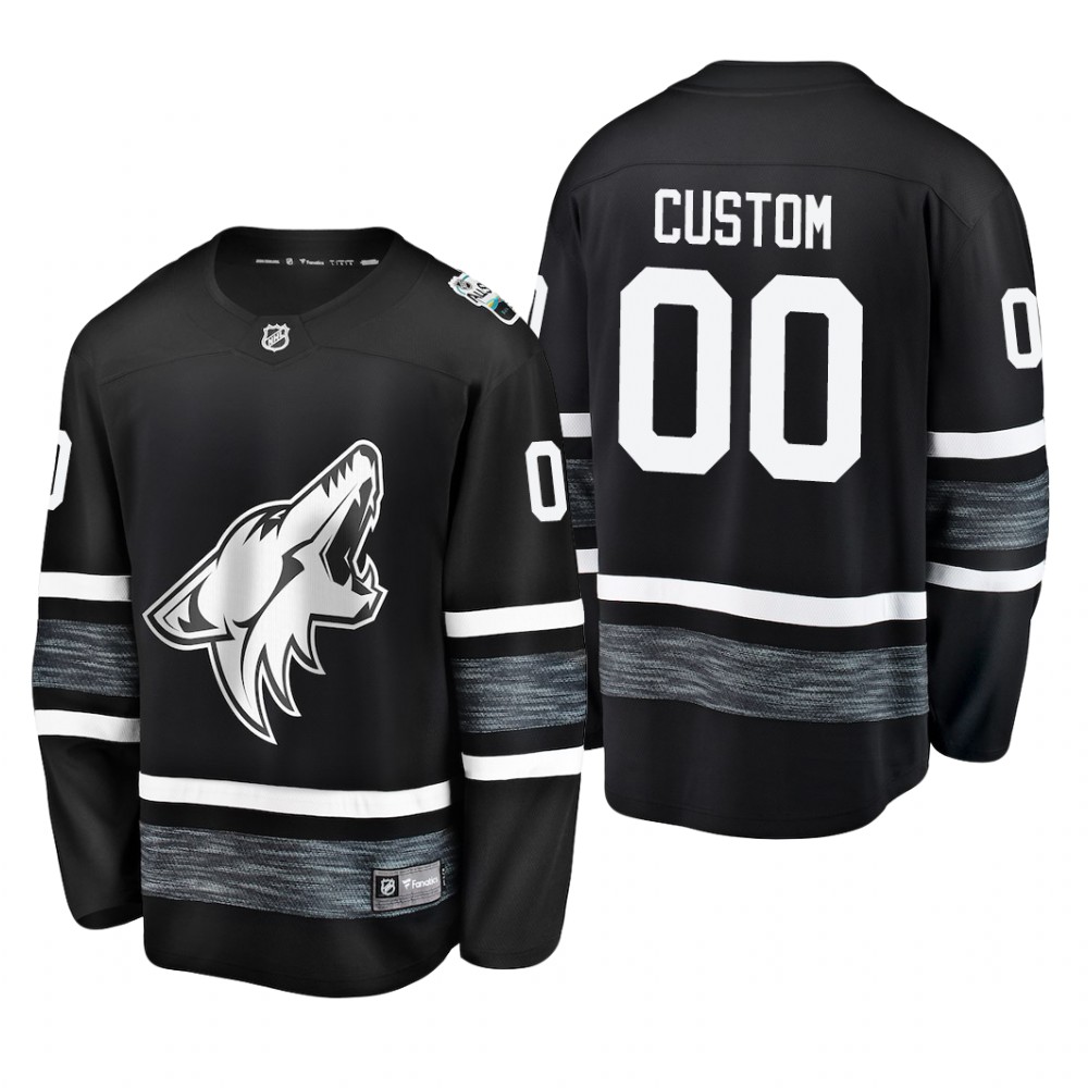Men's Coyotes Custom #00 2019 NHL All-Star Breakaway Player Steal Jersey - Black