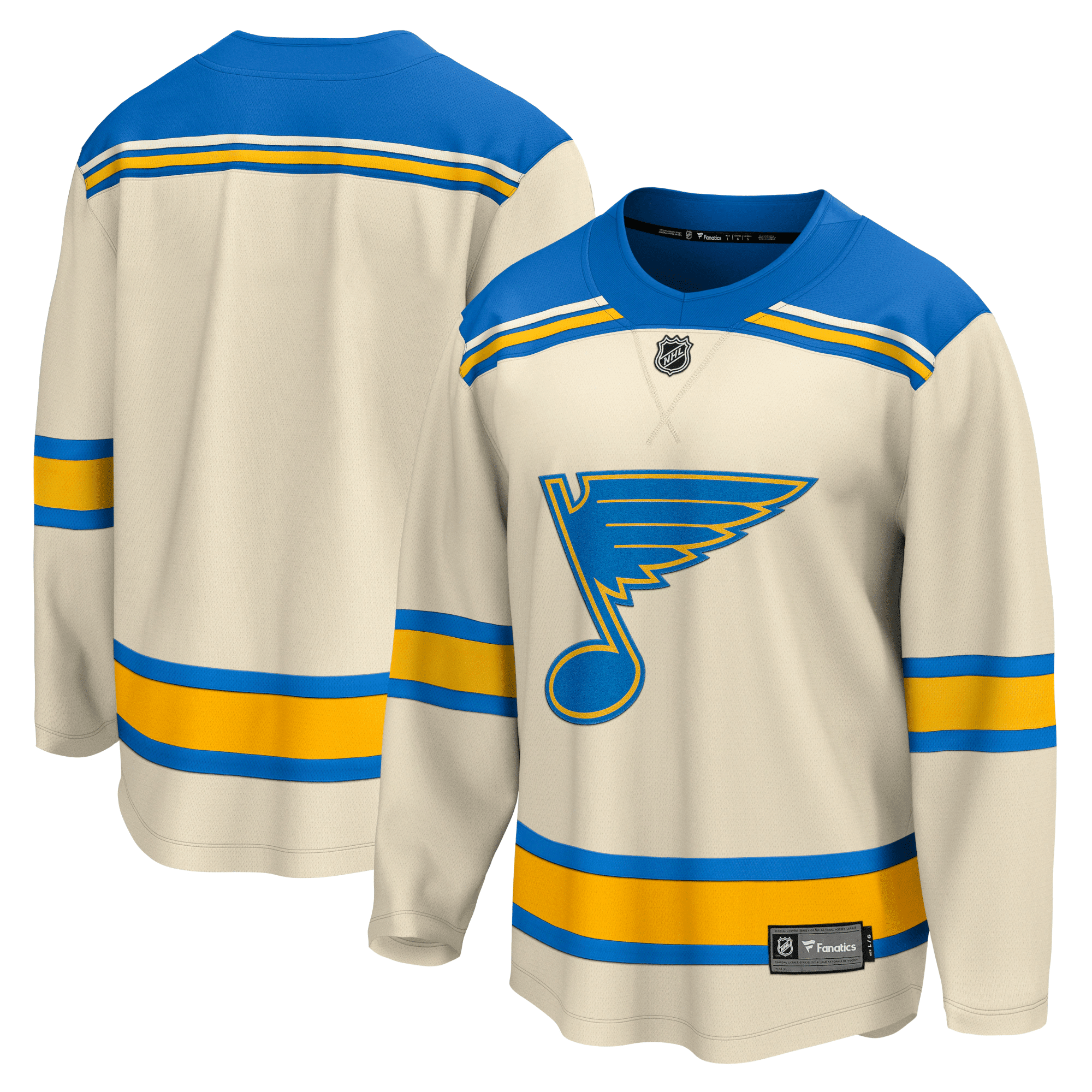 Men’s Cream St. Louis Blues 2022 Winter Classic Breakaway Stitched Jersey