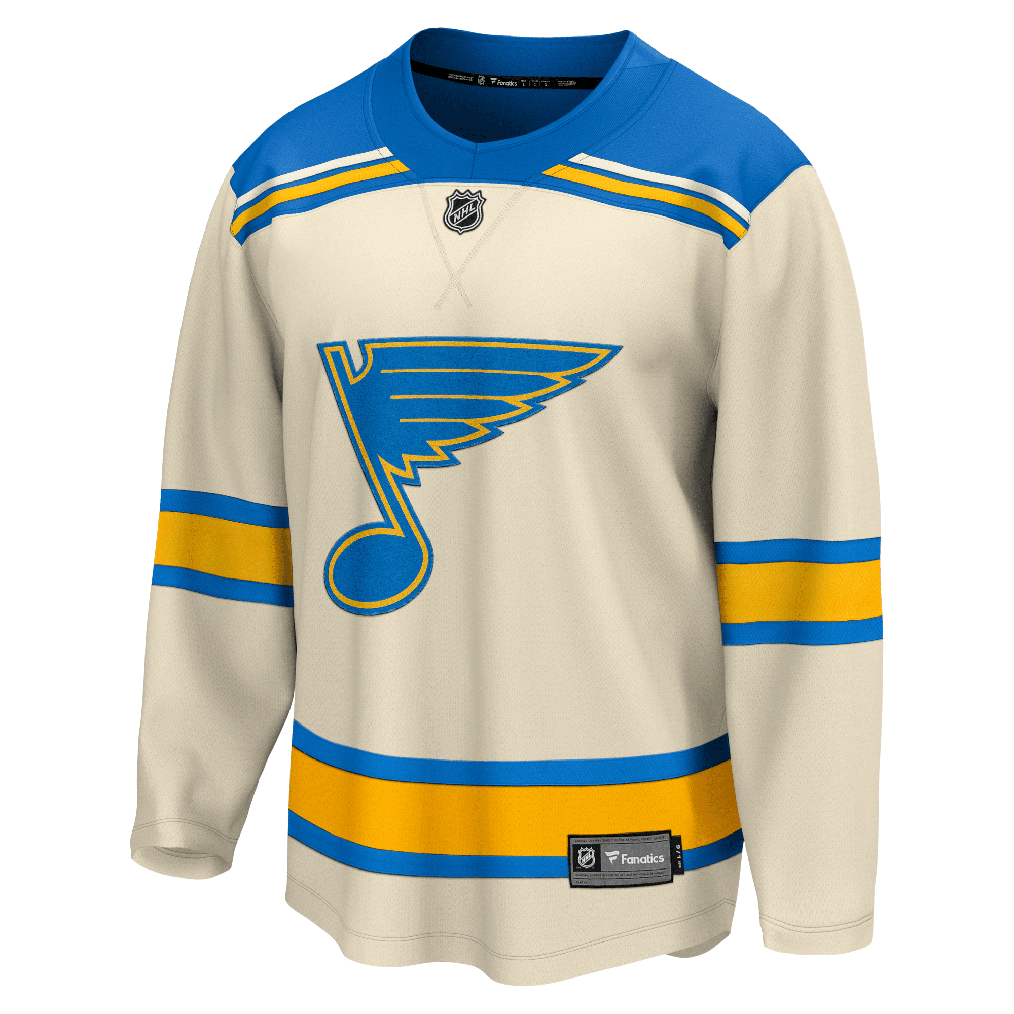 Men’s Cream St. Louis Blues 2022 Winter Classic Breakaway Stitched Jersey