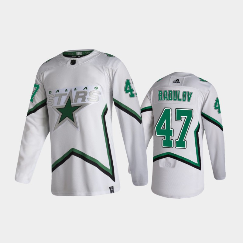 Men's Dallas Stars Alexander Radulov #47 Reverse Retro 2020-21 White Jersey