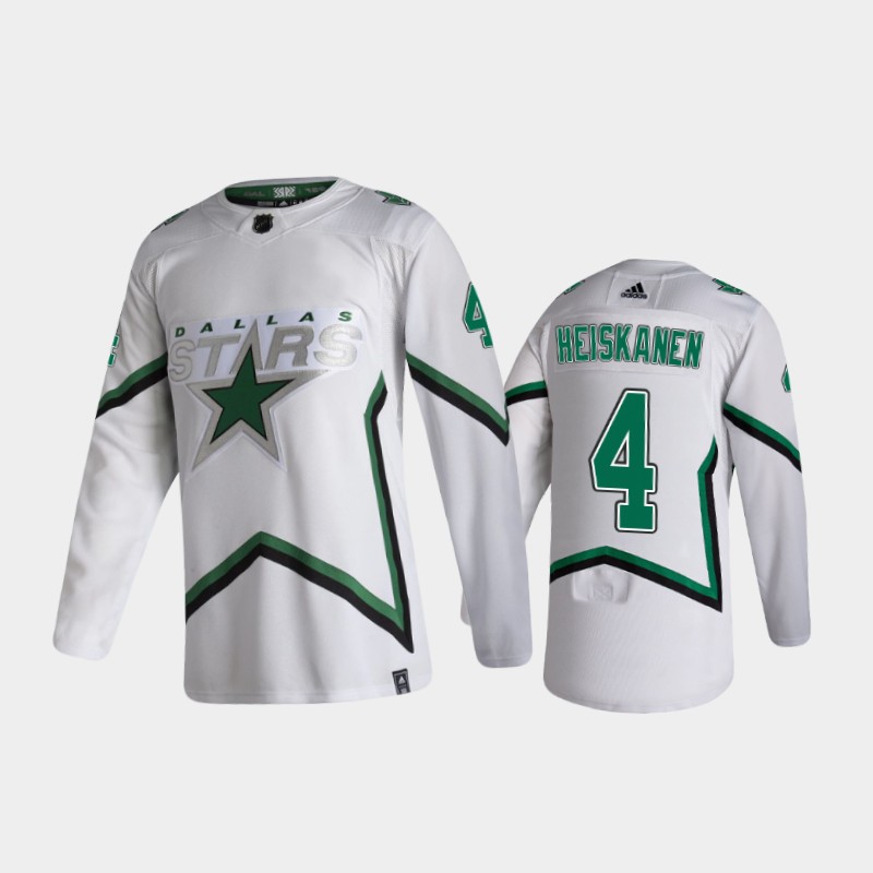 Men's Dallas Stars Miro Heiskanen #4 Reverse Retro 2020-21 White Jersey