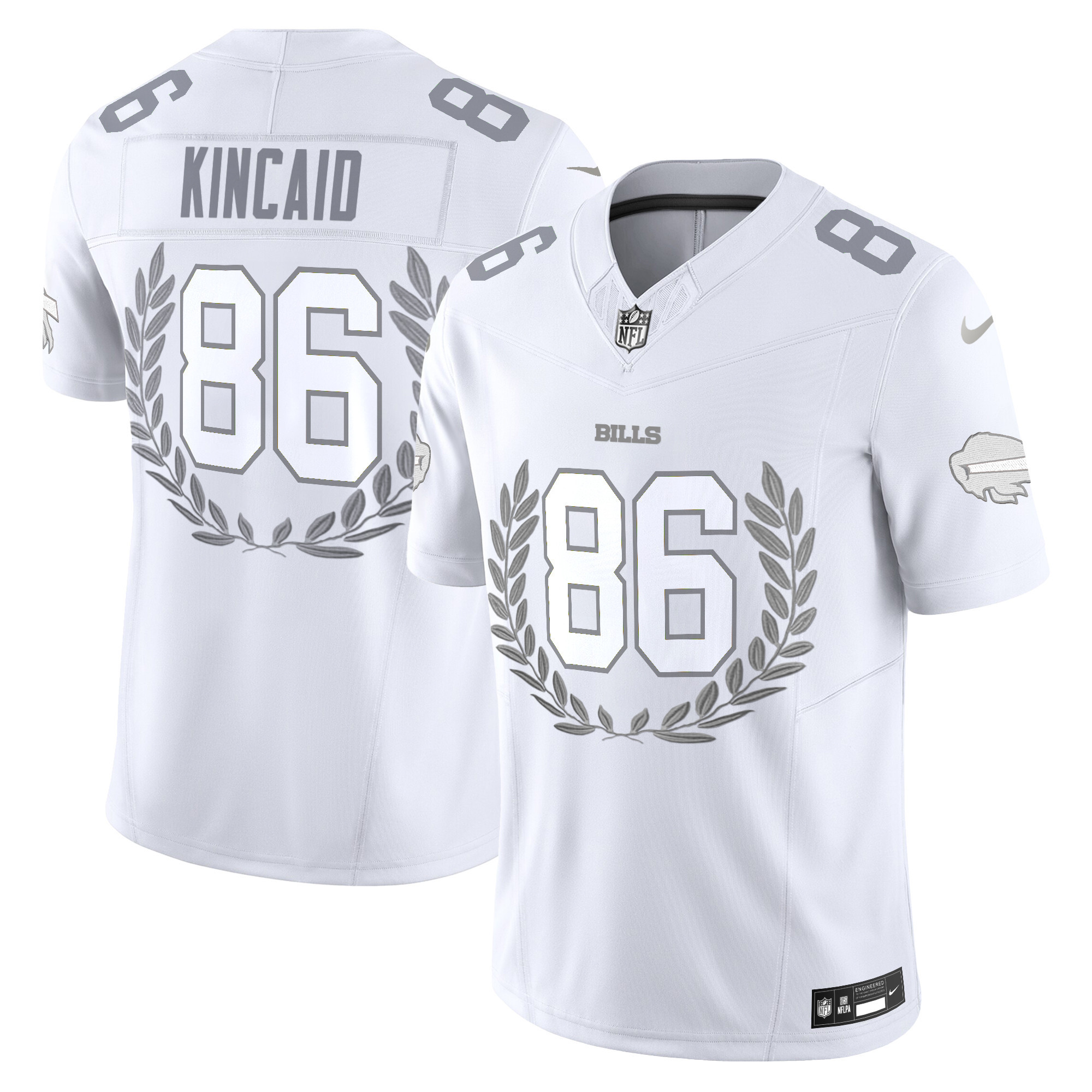 Men's Dalton Kincaid Buffalo Bills Platinum MVP Vapor Limited Jersey - All Stitched