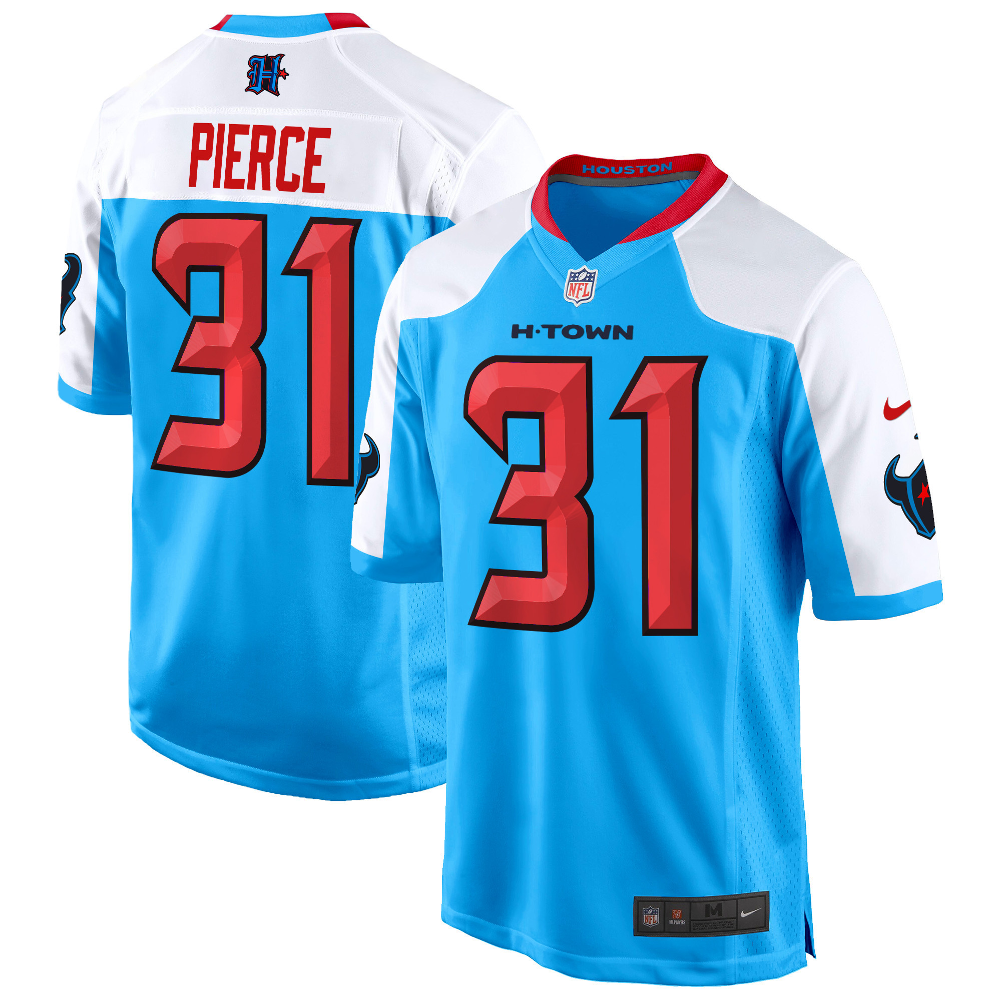 Men's Dameon Pierce Houston Texans 2024 Game Blue Alternate Jersey - All Stitched