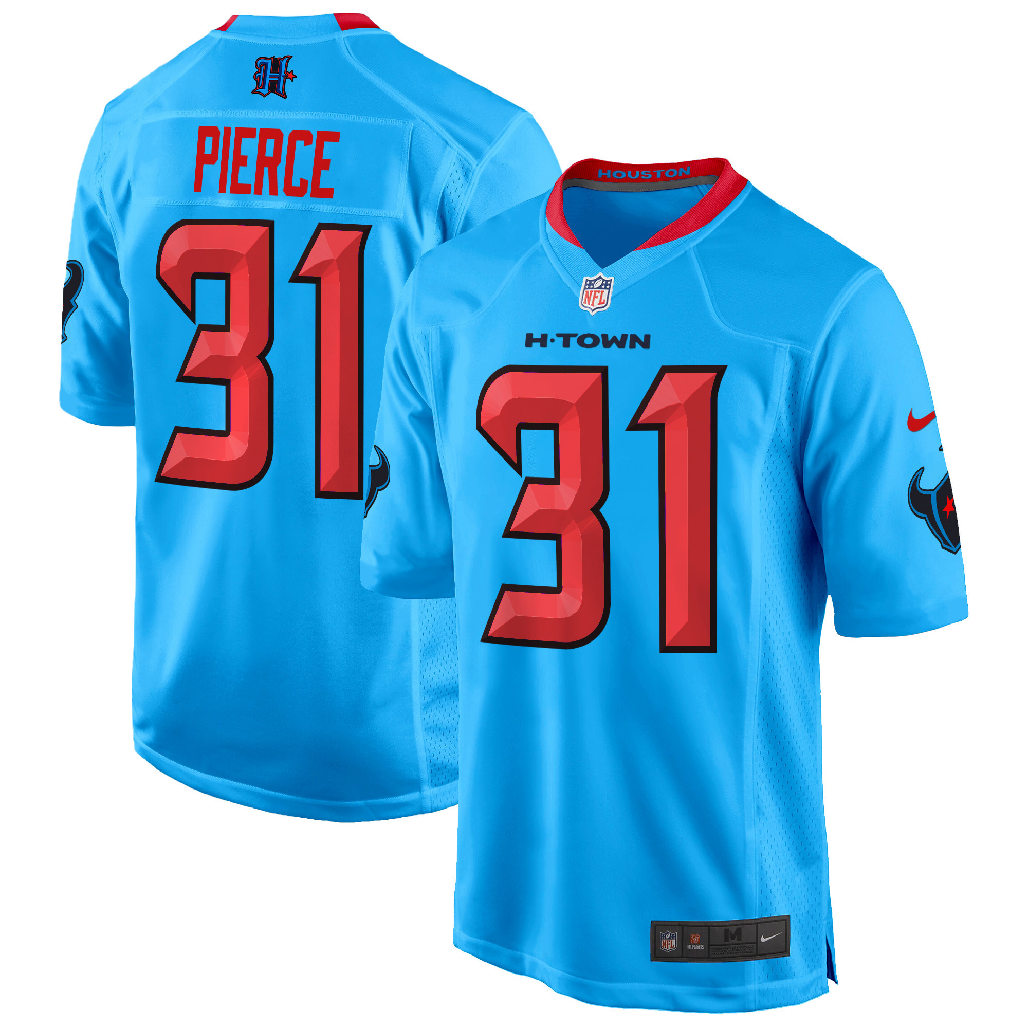 Men's Dameon Pierce Houston Texans 2024 Game Blue Jersey - All Stitched