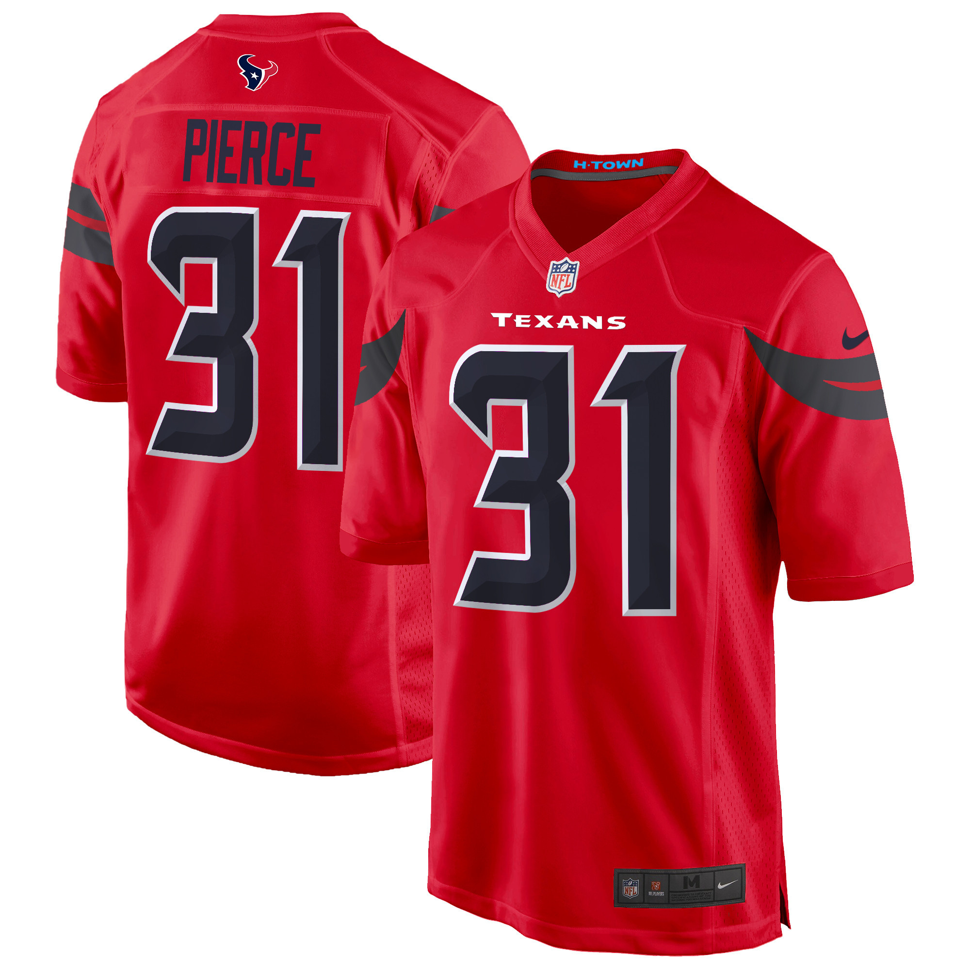 Men's Dameon Pierce Houston Texans 2024 Game Red Jersey - All Stitched