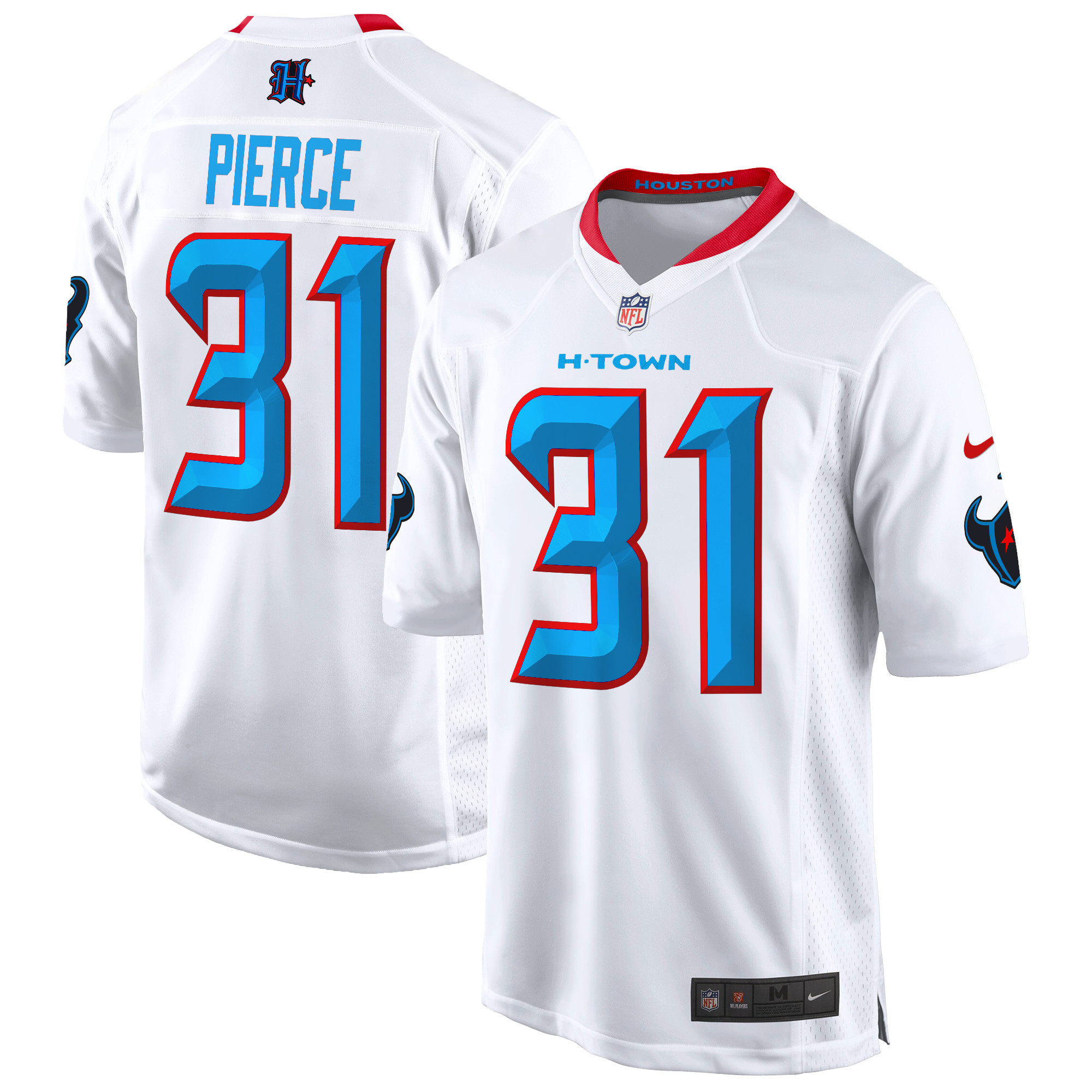 Men's Dameon Pierce Houston Texans 2024 Game White Jersey - All Stitched