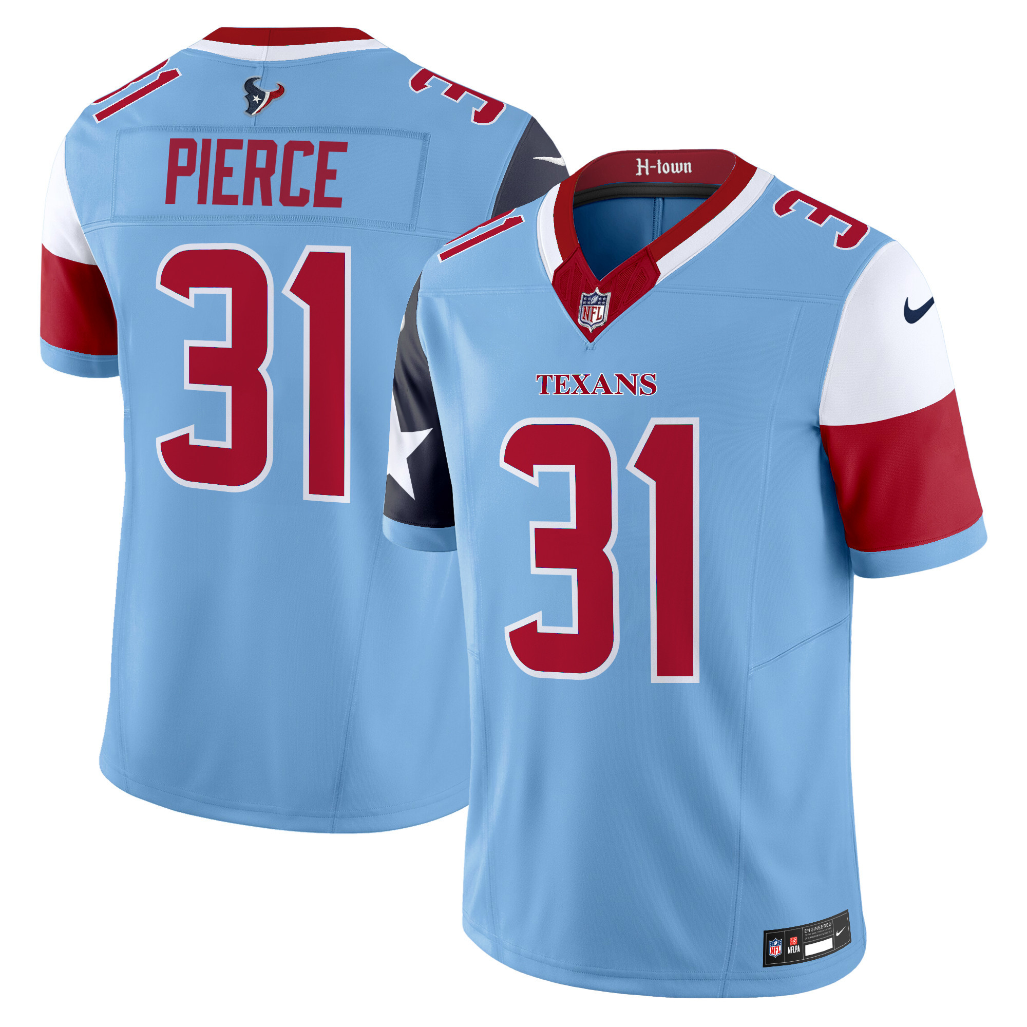 Men's Dameon Pierce Houston Texans 2024 Vapor Limited Blue Jersey - All Stitched