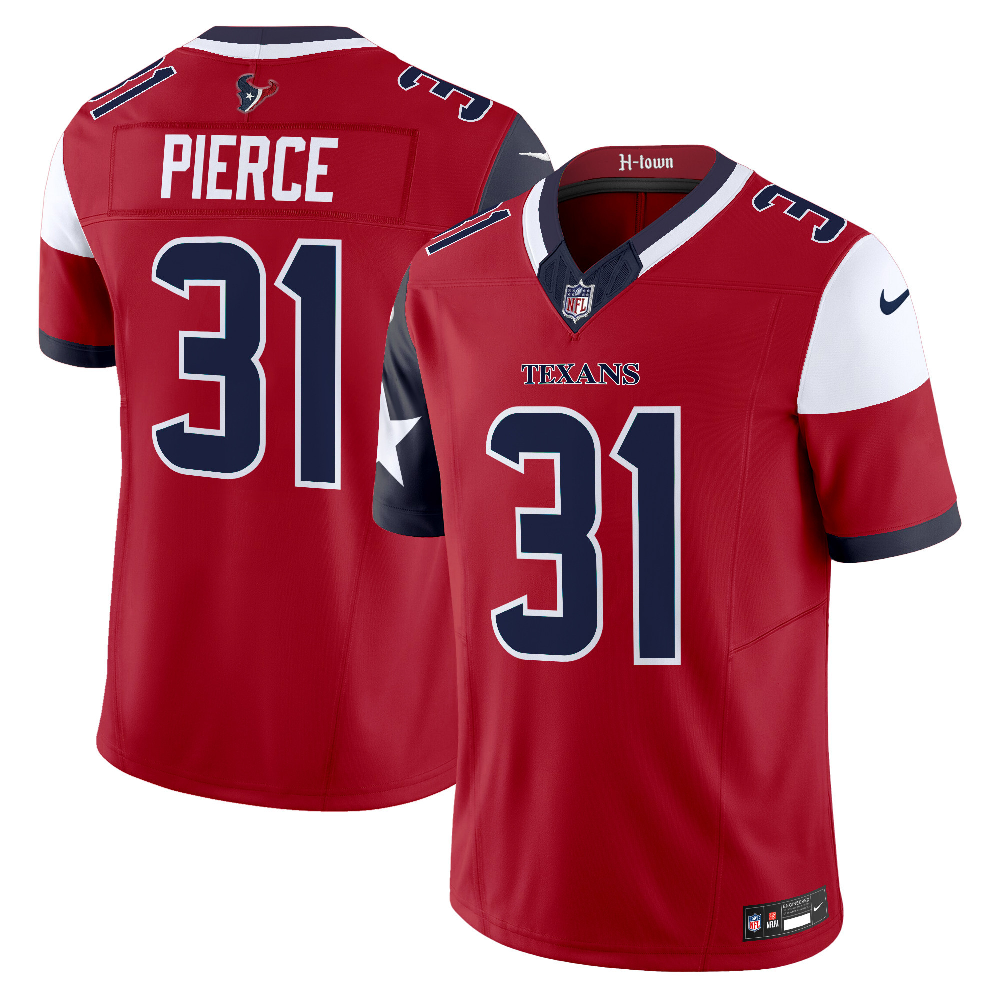 Men's Dameon Pierce Houston Texans 2024 Vapor Limited Red Jersey - All Stitched