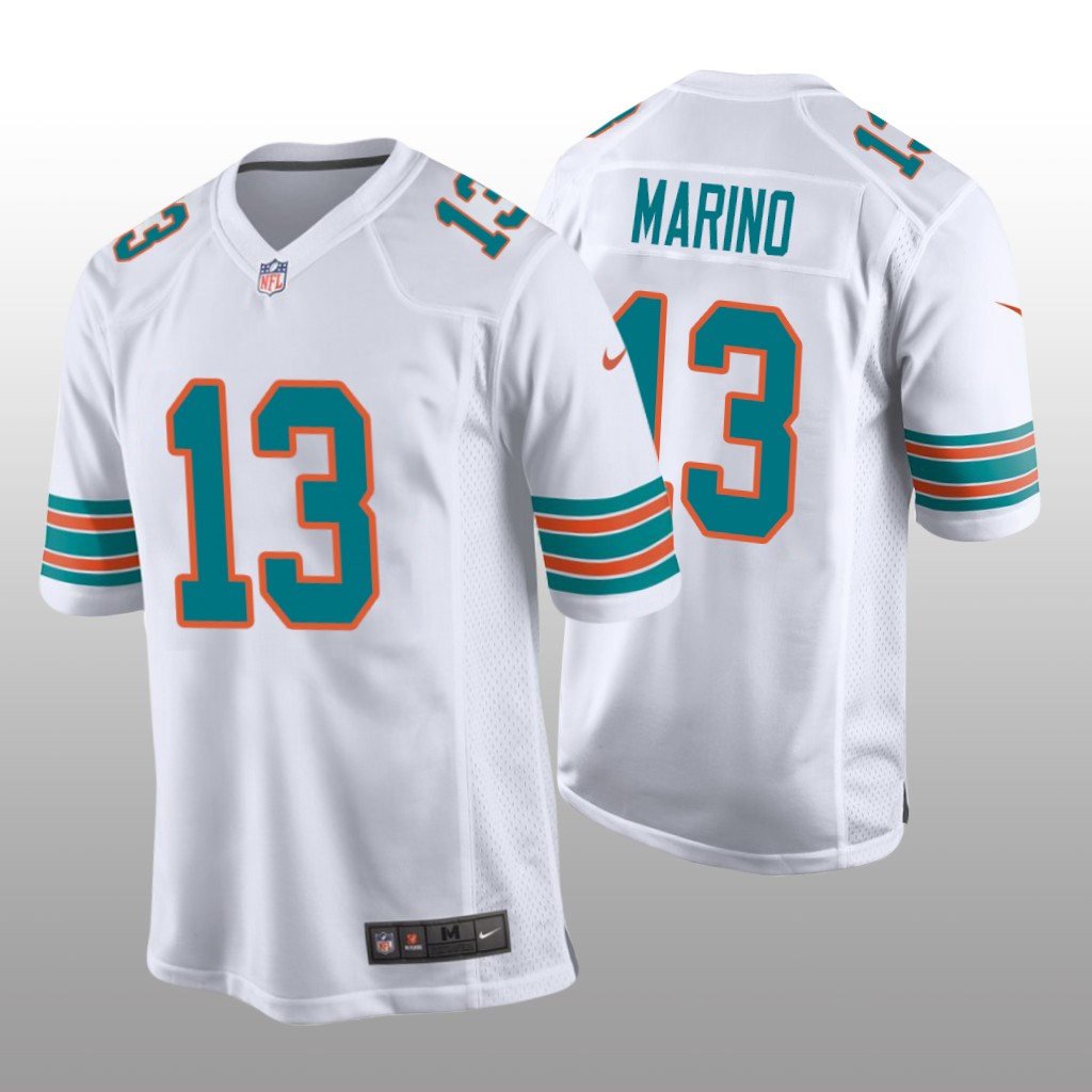 Men's Dan Marino Miami Dolphins White Throwback Jersey